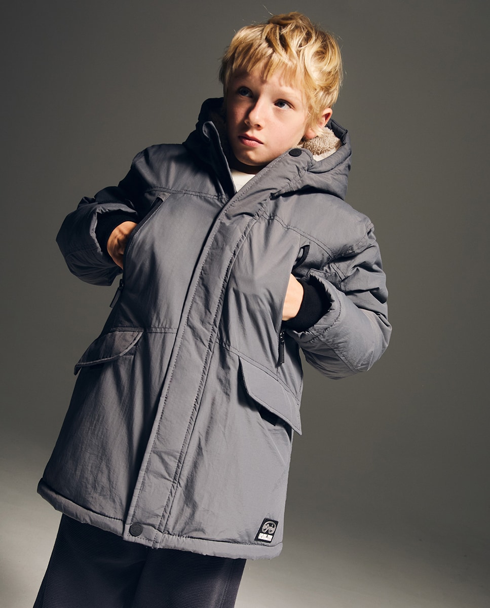 Parka Waterproof Cinzento-3