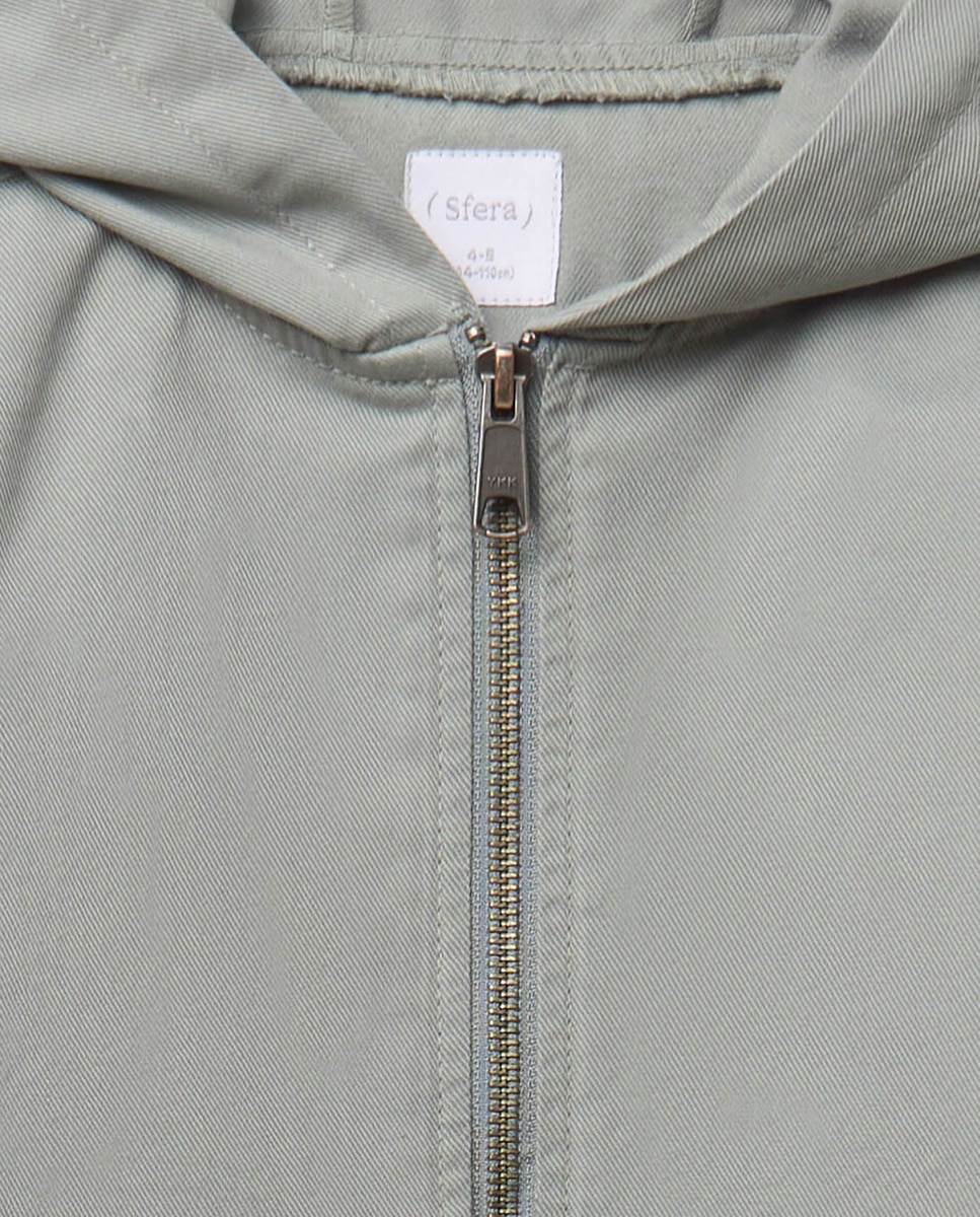 Sobrecamisa com Capuz com Fecho de Correr Sfera Verde-2