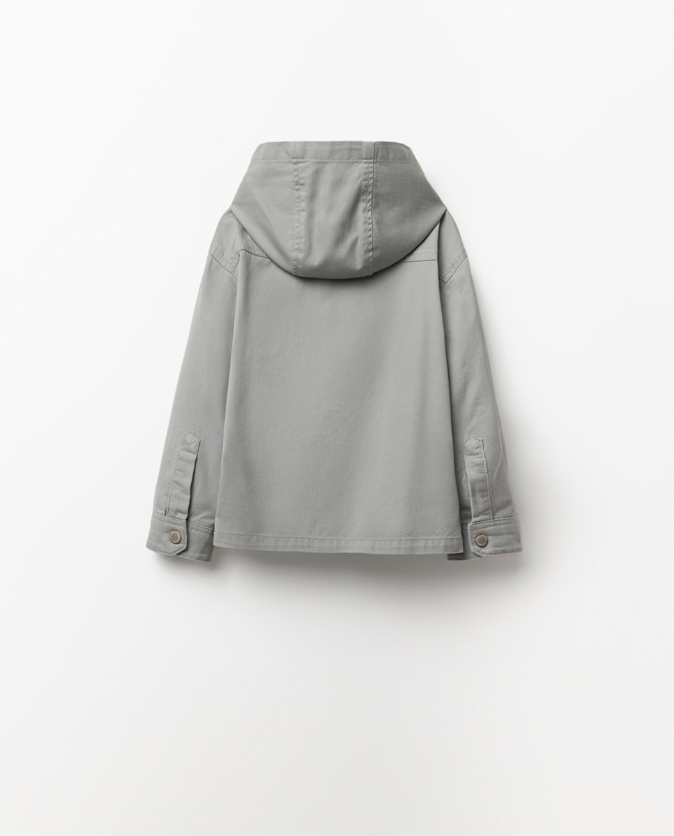 Sobrecamisa com Capuz com Fecho de Correr Sfera Verde-5