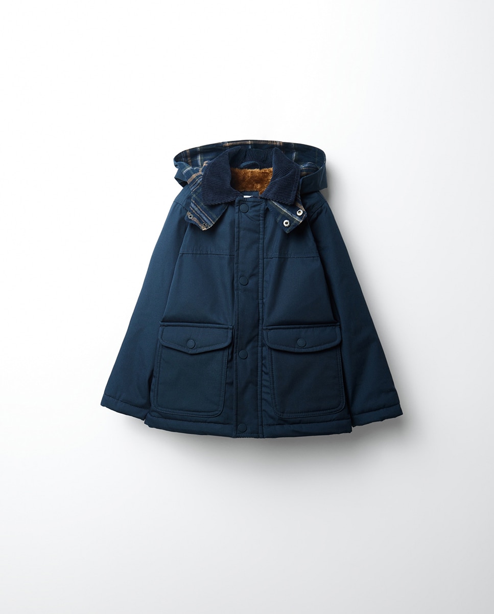 Parka waterproof capucha - Sfera - Azul marino Azul marino-1