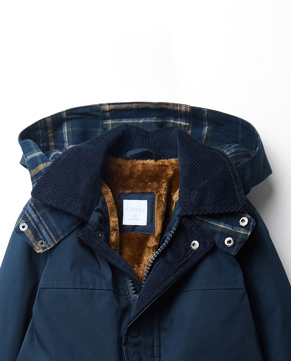 Parka waterproof capucha - Sfera - Azul marino Azul marino-2