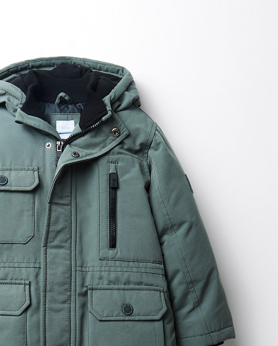 Parka Water Repellent com Bolso Sfera 520 Caqui-2