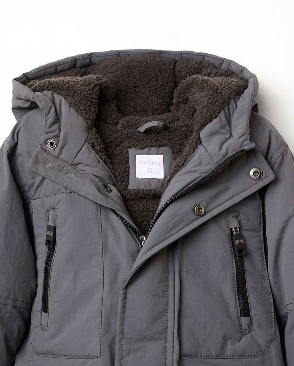 Parka Water Repellent com Bolso Sfera 830 Antracite-2
