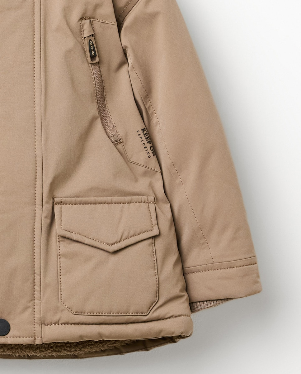 Parka Corta-Vento Water Repellent Sfera 730 Camel-3
