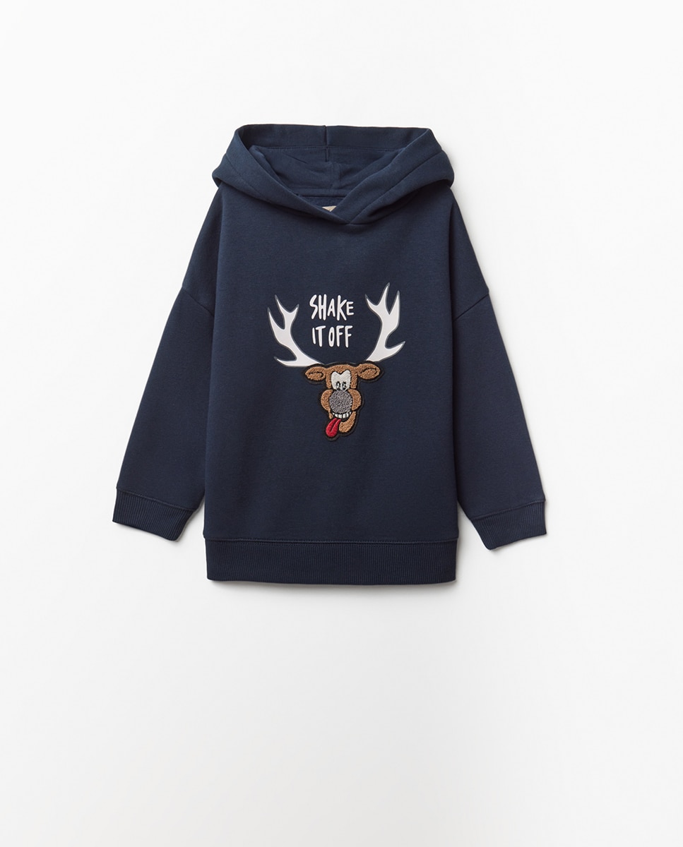 Sweatshirt Natal Rena Azul-marinho-1