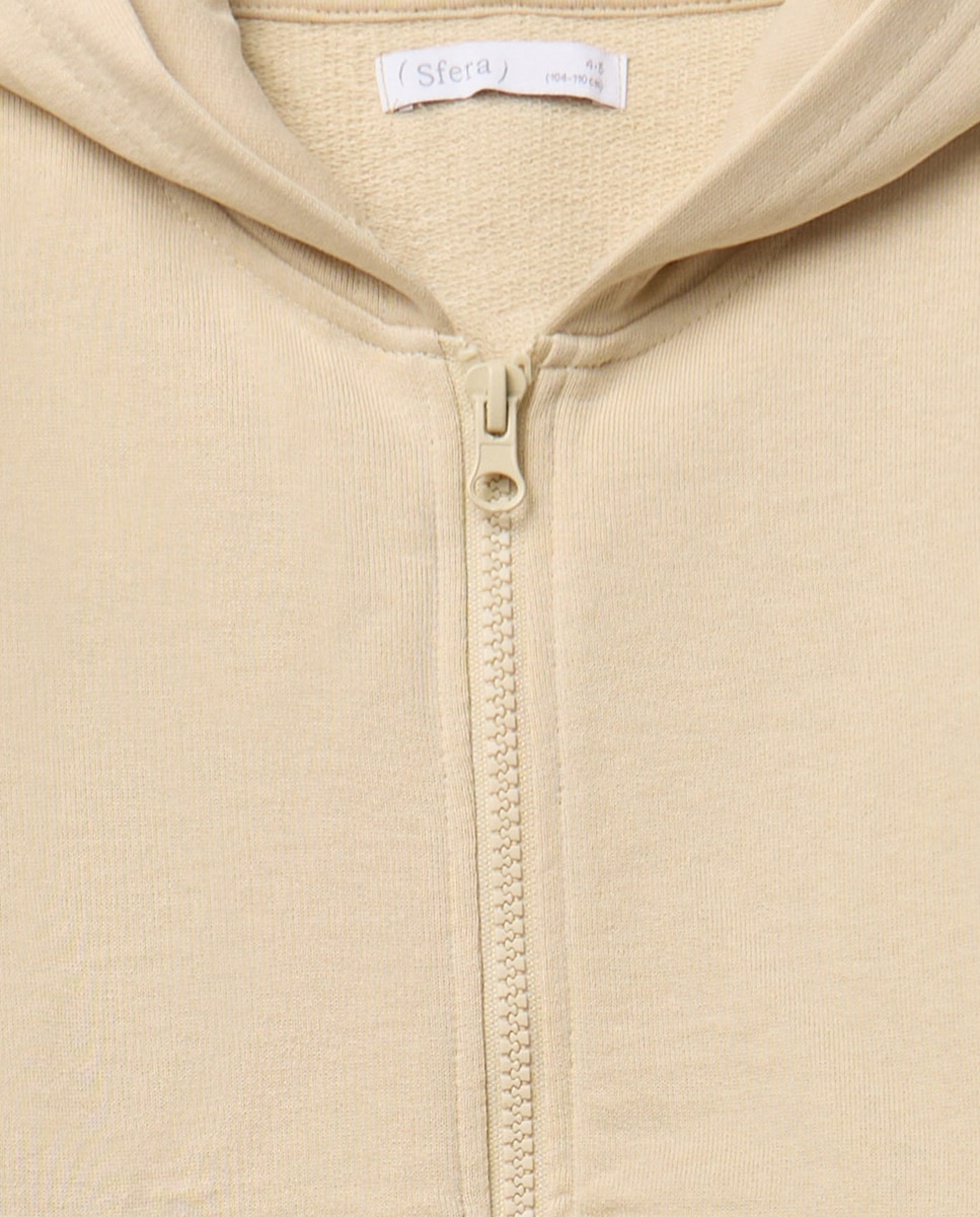 Sweatshirt Aberta Básica Sfera Cru-5