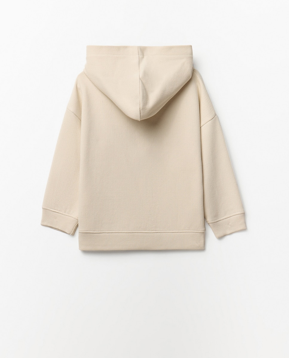 Sweatshirt com Bolso Canguru e Capuz Cru-4