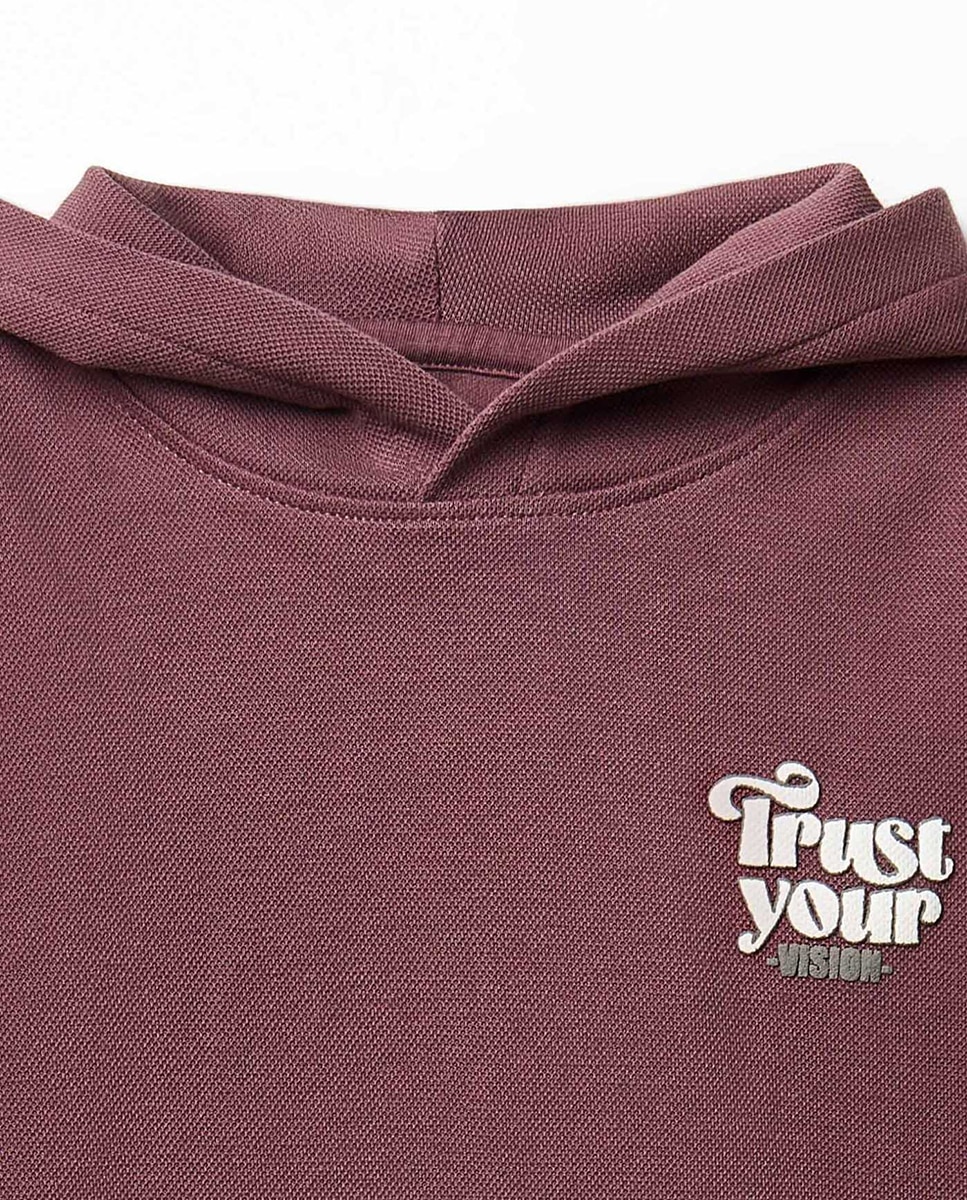 Sweatshirt com capuz Sfera Bordeaux-2