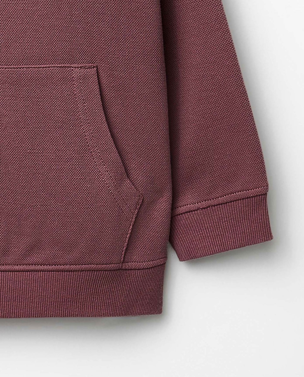 Sweatshirt com capuz Sfera Bordeaux-3