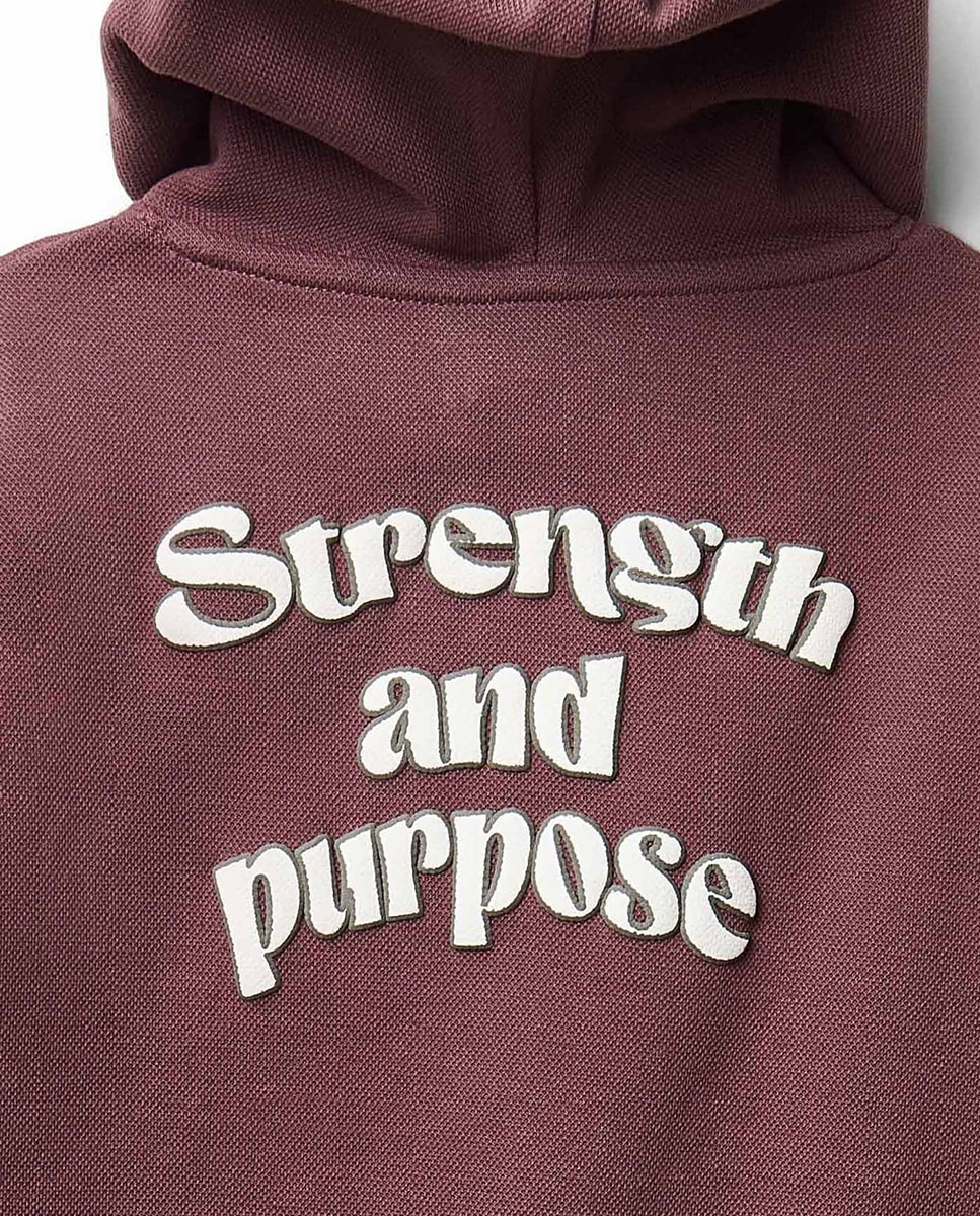 Sweatshirt com capuz Sfera Bordeaux-5