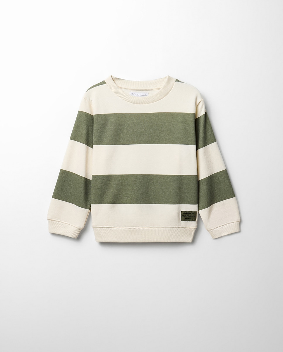 Imagem 0 de Sweatshirt às Riscas com Etiqueta