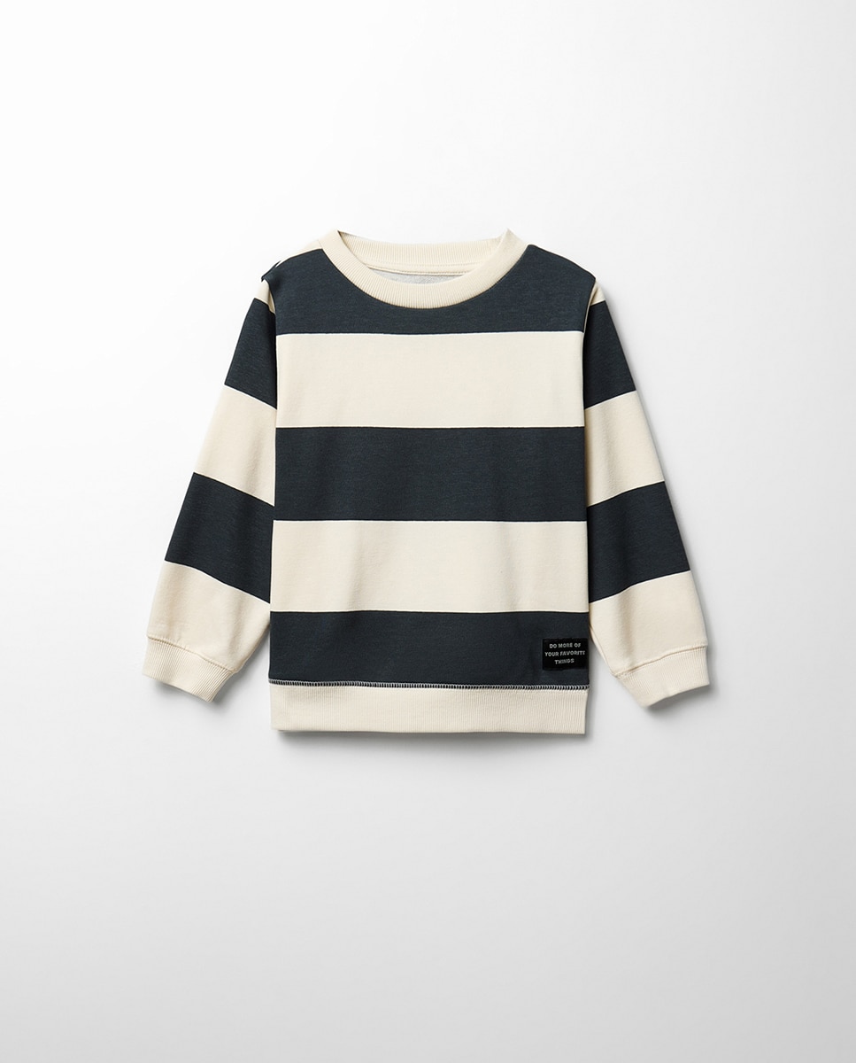Imagem 0 de Sweatshirt às Riscas com Etiqueta