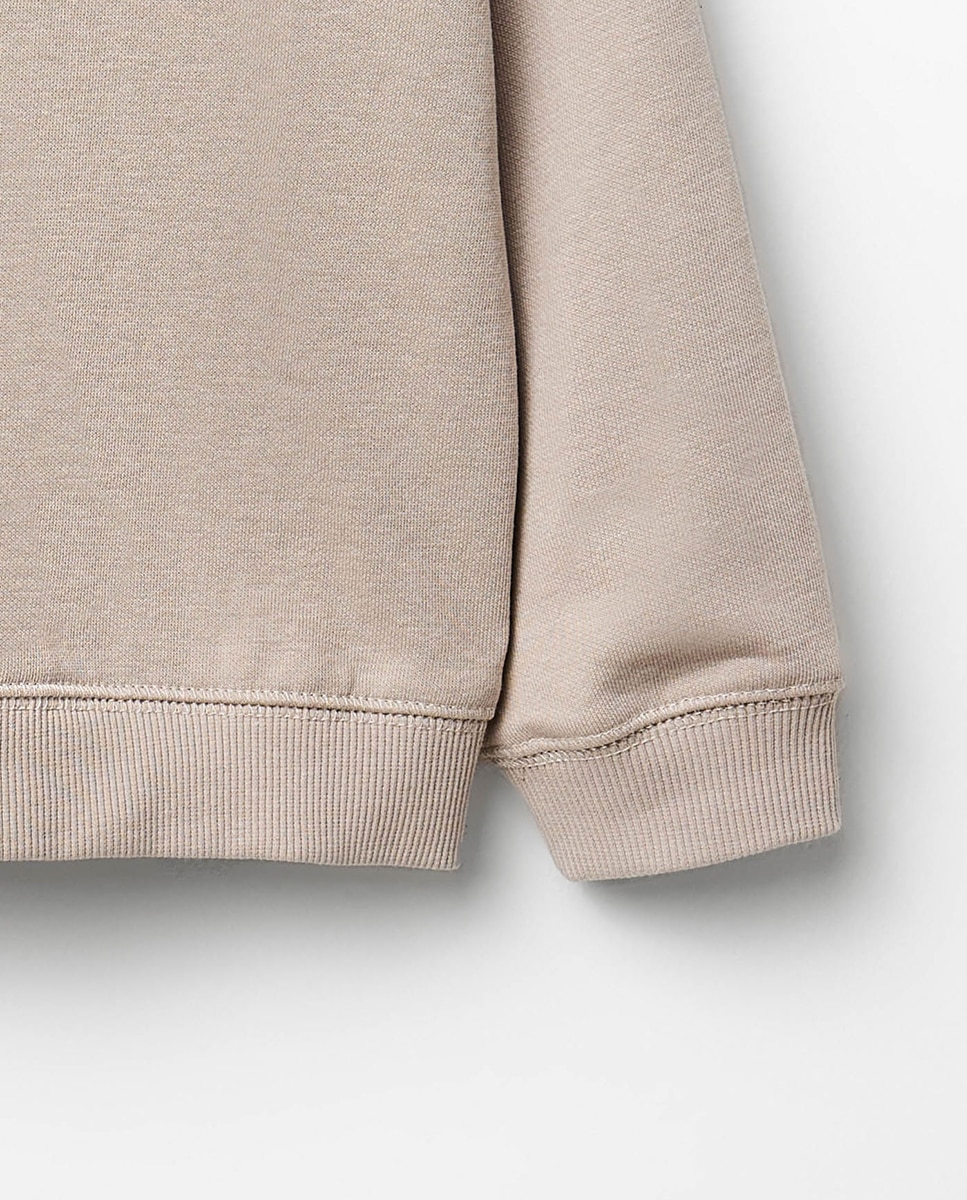 Sweatshirt Básica Lisa Sfera 850 Pedra-3