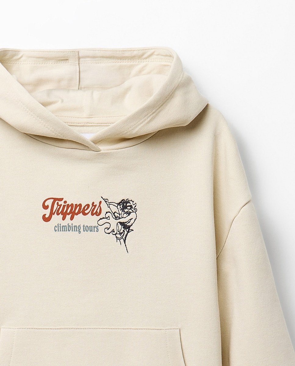 Sweatshirt com Estampado Tazmania 120 Cru-2