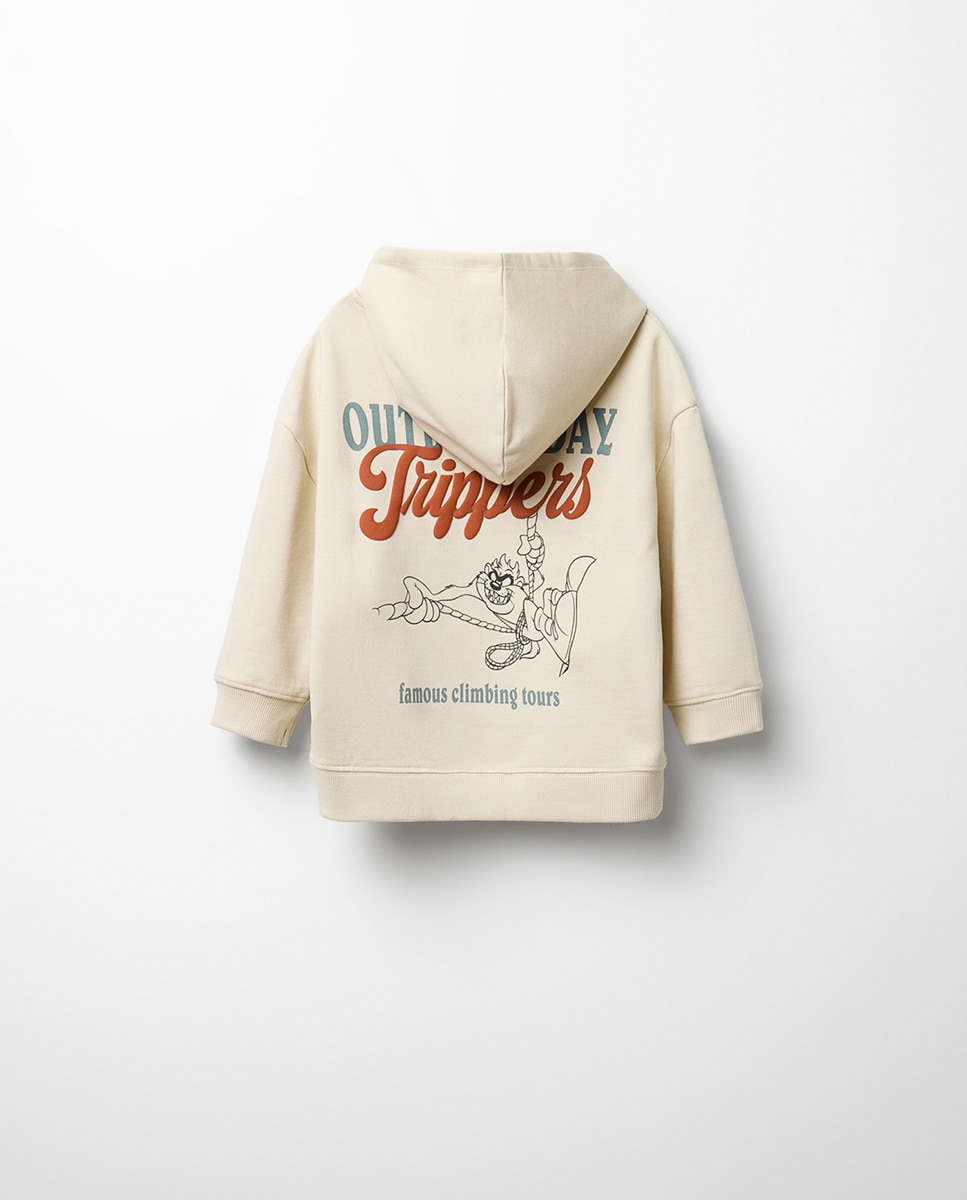 Sweatshirt com Estampado Tazmania 120 Cru-4