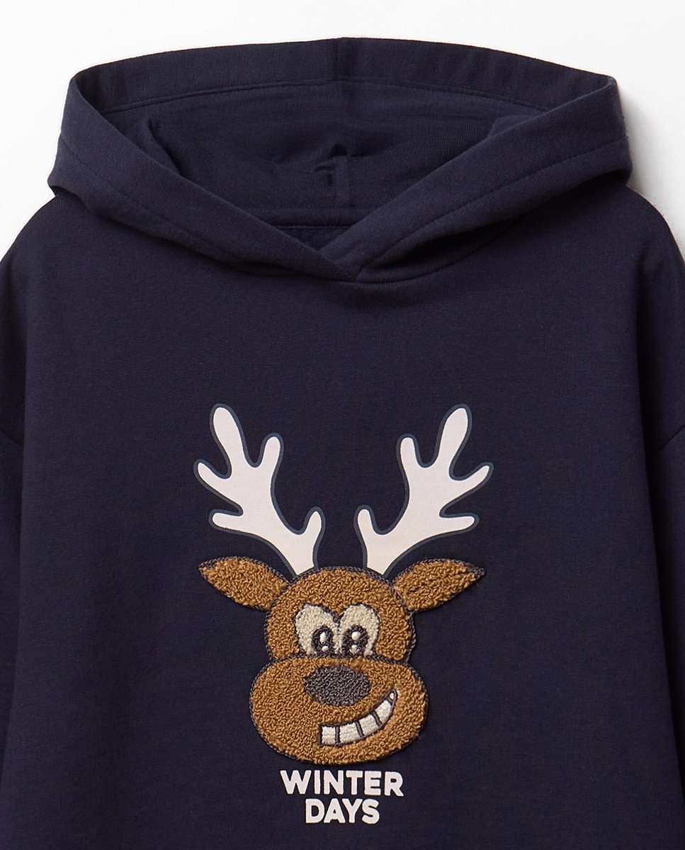 Sweatshirt Natal Rena Azul-marinho-7