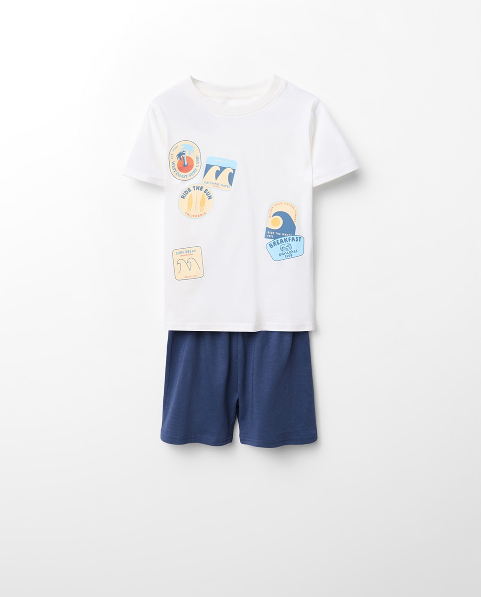 Imagem 0 de Pijama com Remendos de Surf