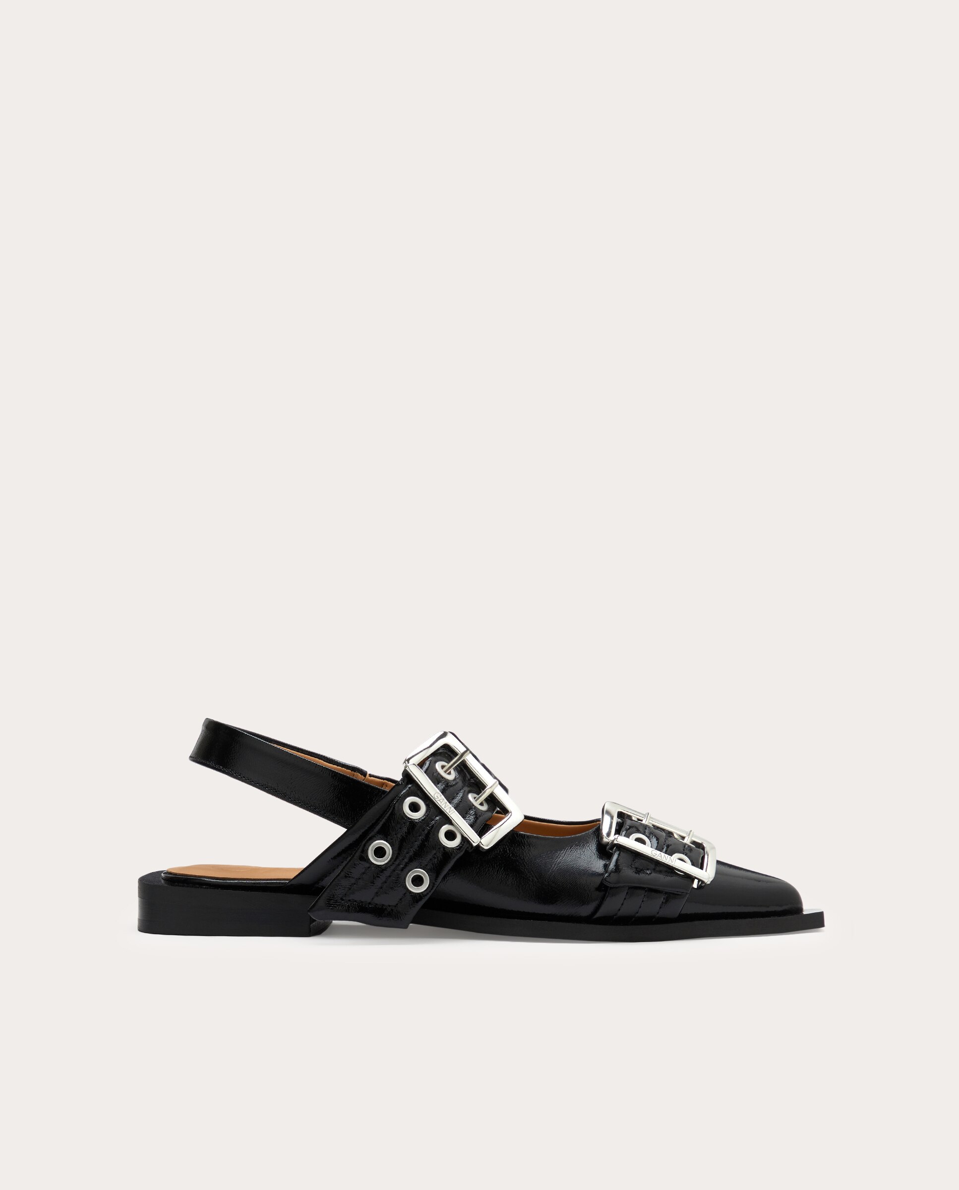 Imagen 0 de Zapatos planos de charol Negro