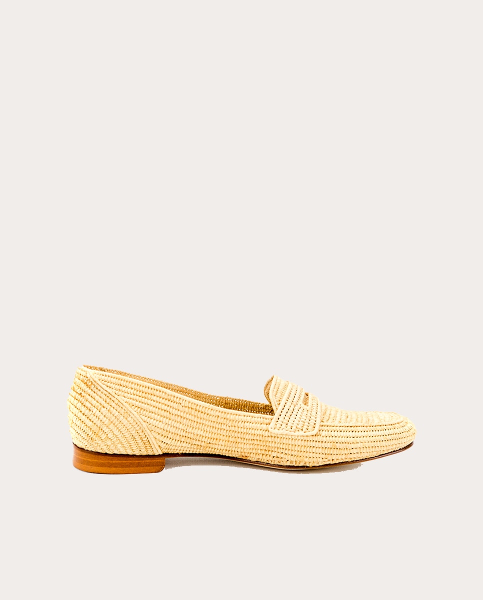 Mocassins de Ráfia Azul-1