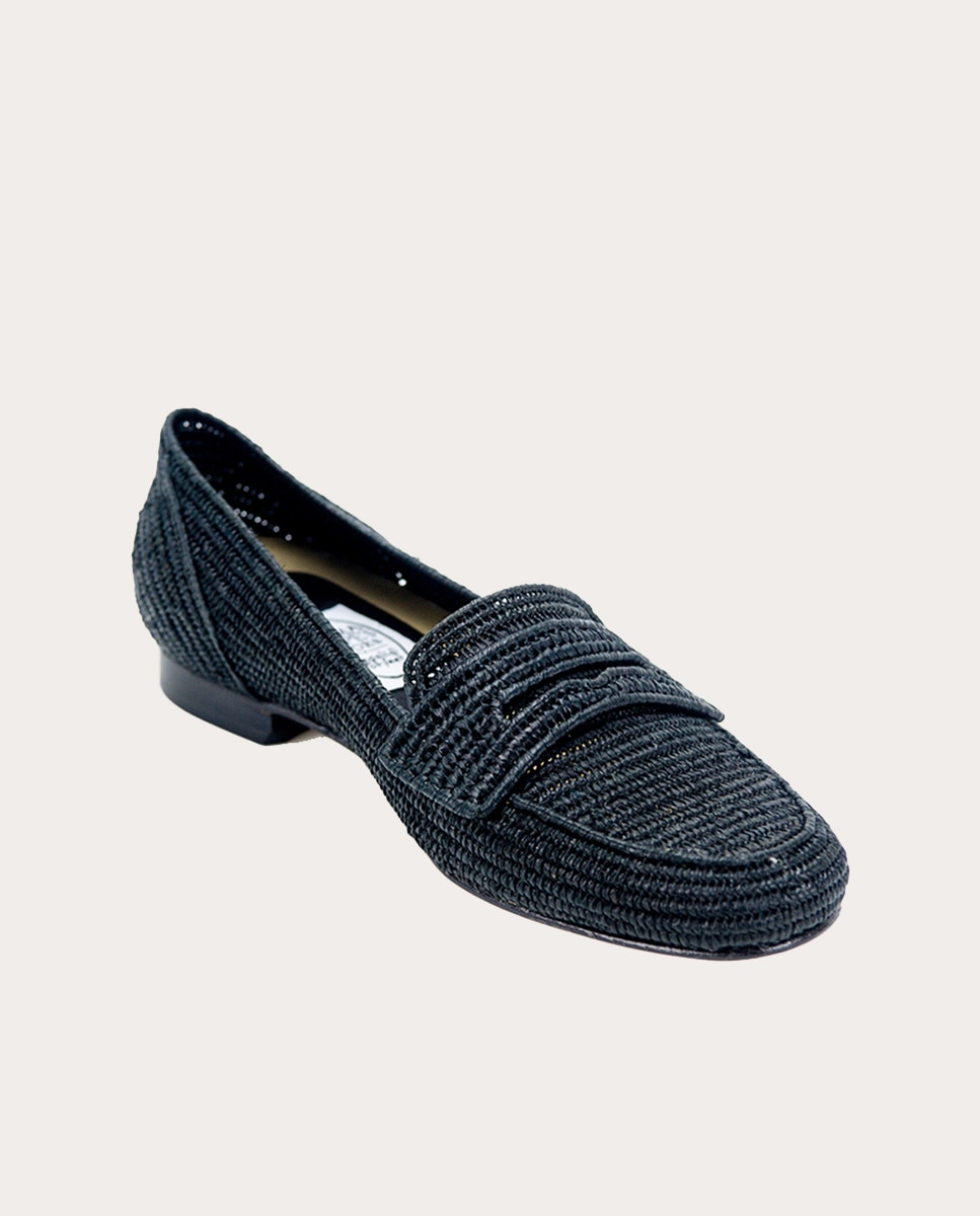 Mocassins de Ráfia Azul-2