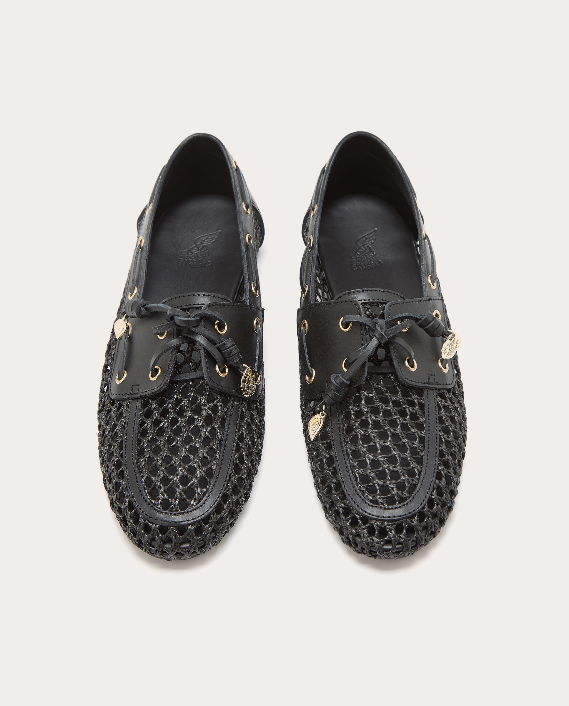 Mocassins Náuticos de Ráfia Preto-4