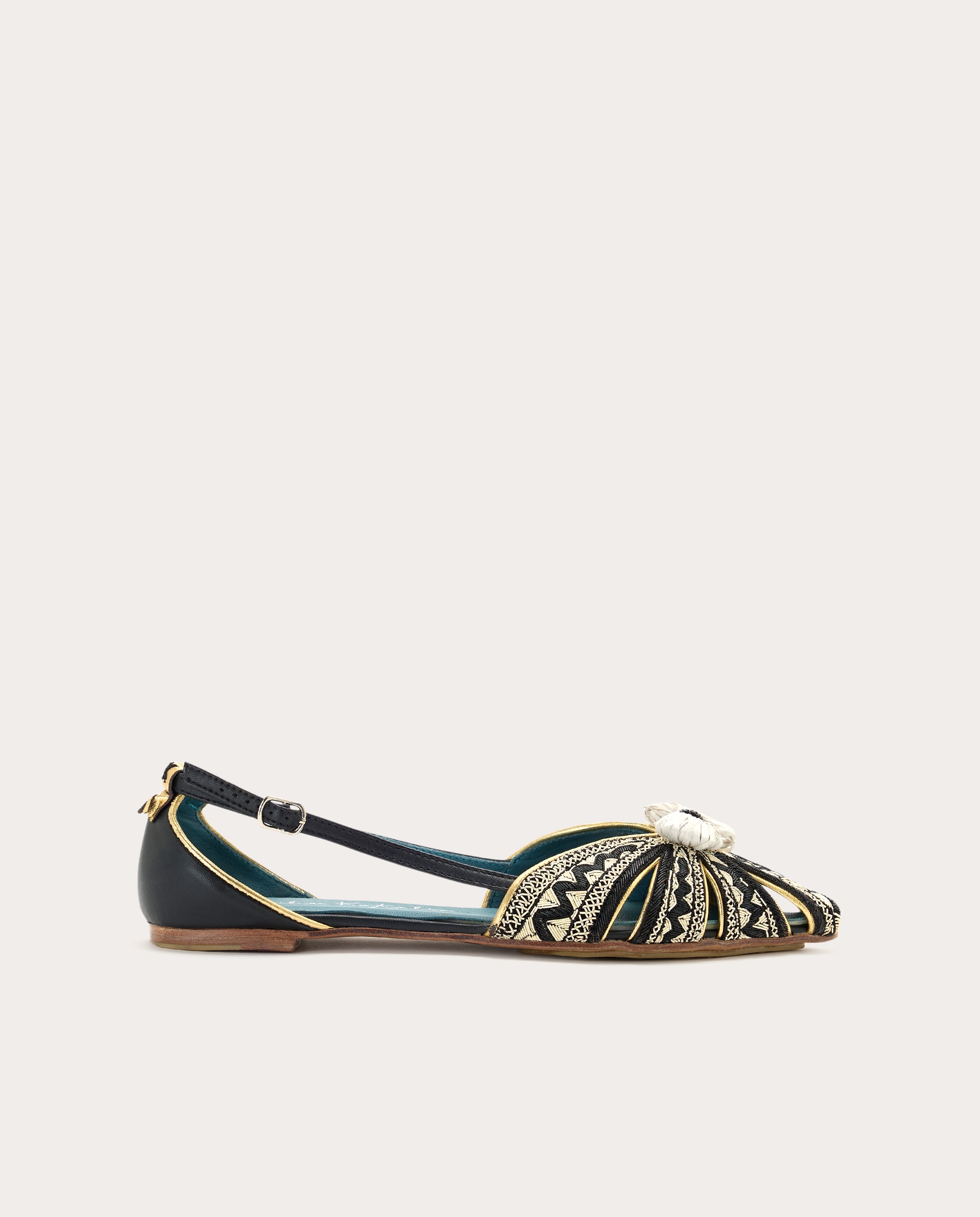 Imagem 0 de Sapatos Rasos Estampados de Pele