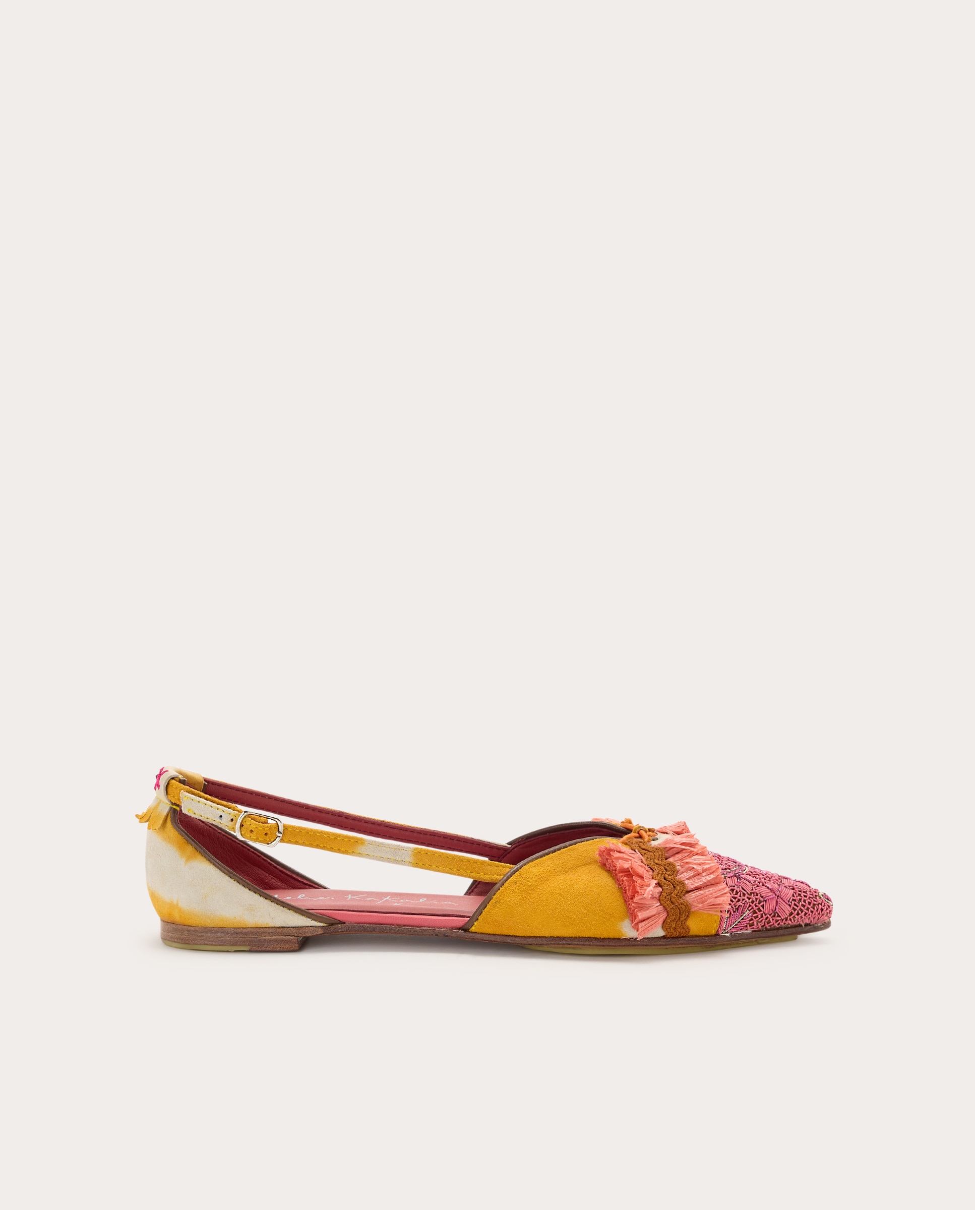 Imagem 0 de Sapatos Rasos Estampados de Pele