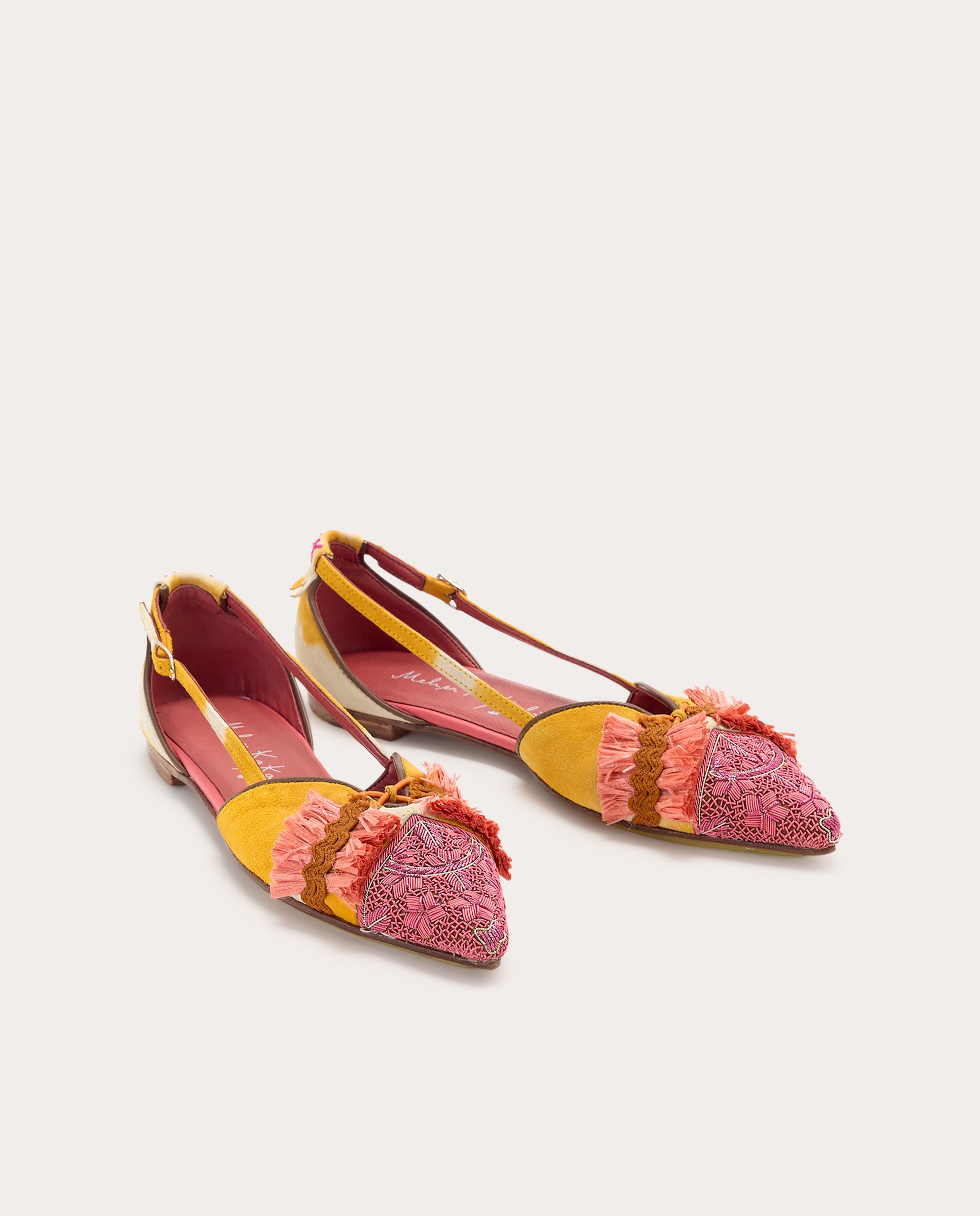 Sapatos Rasos Estampados de Pele Multicolor-2