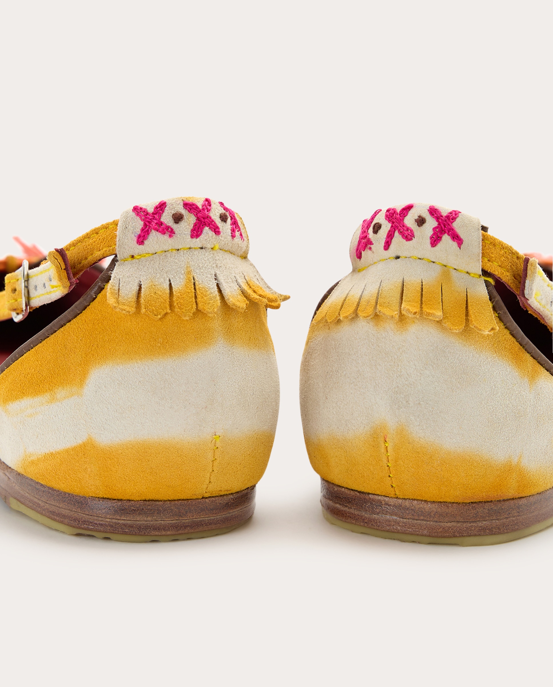 Sapatos Rasos Estampados de Pele Multicolor-3
