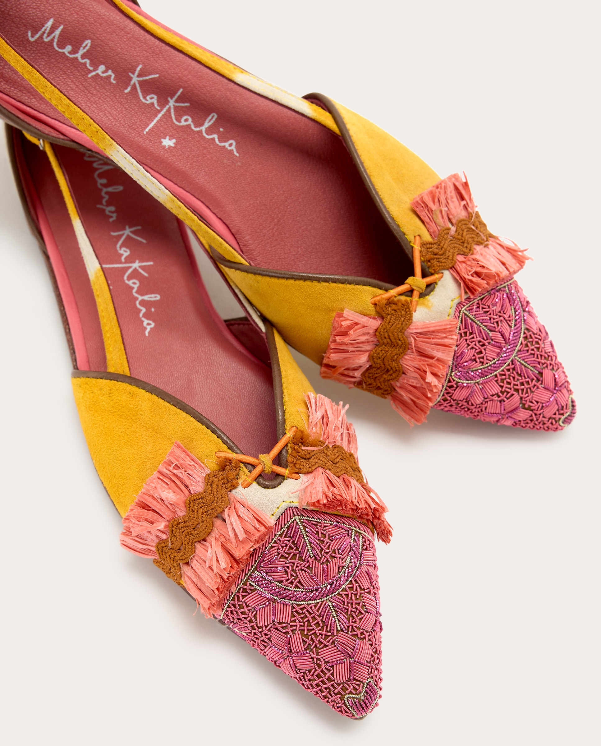 Sapatos Rasos Estampados de Pele Multicolor-5