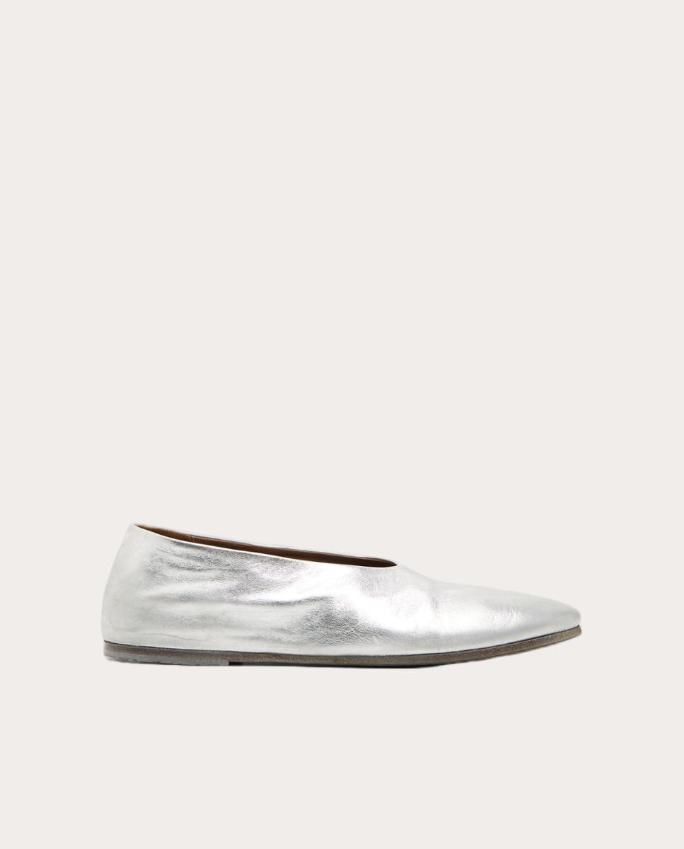 Imagen 0 de Zapato plano Coltellaccio de piel Plata