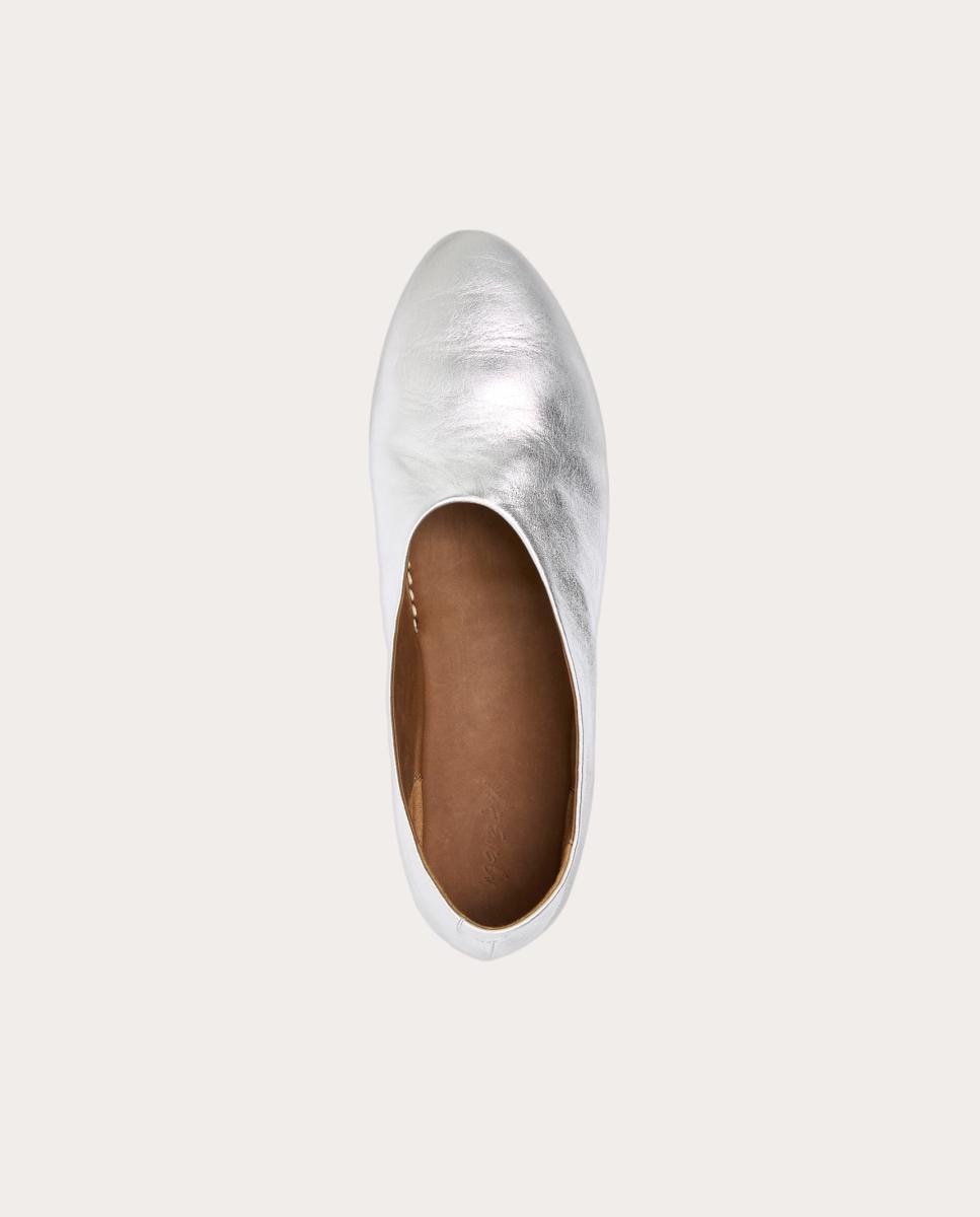 Imagen 3 de Zapato plano Coltellaccio de piel - Plata Plata