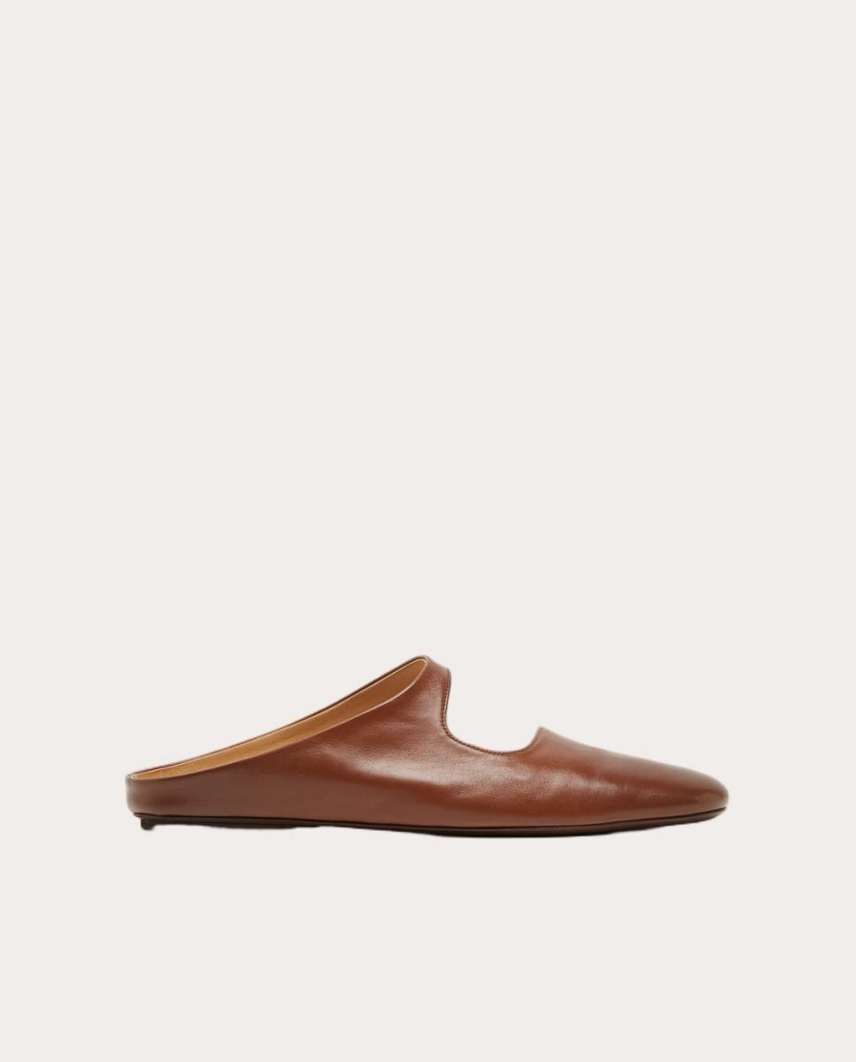 Imagen 0 de Zapato plano de piel Marrón