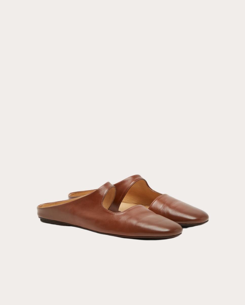 Zapato plano de piel - Marrón Marrón-2