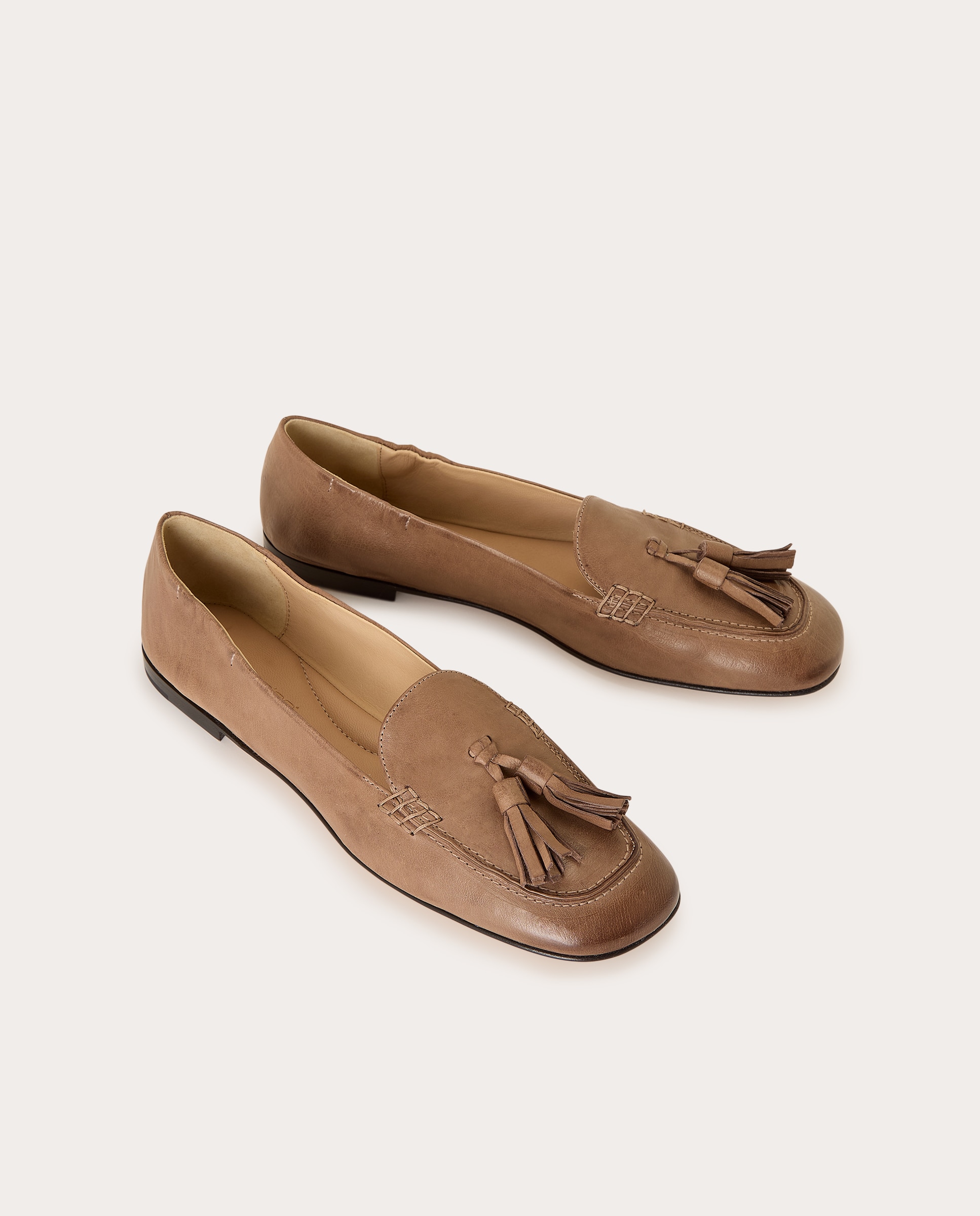 Mocasines Simon de piel con borlas - Marrón Marrón-2