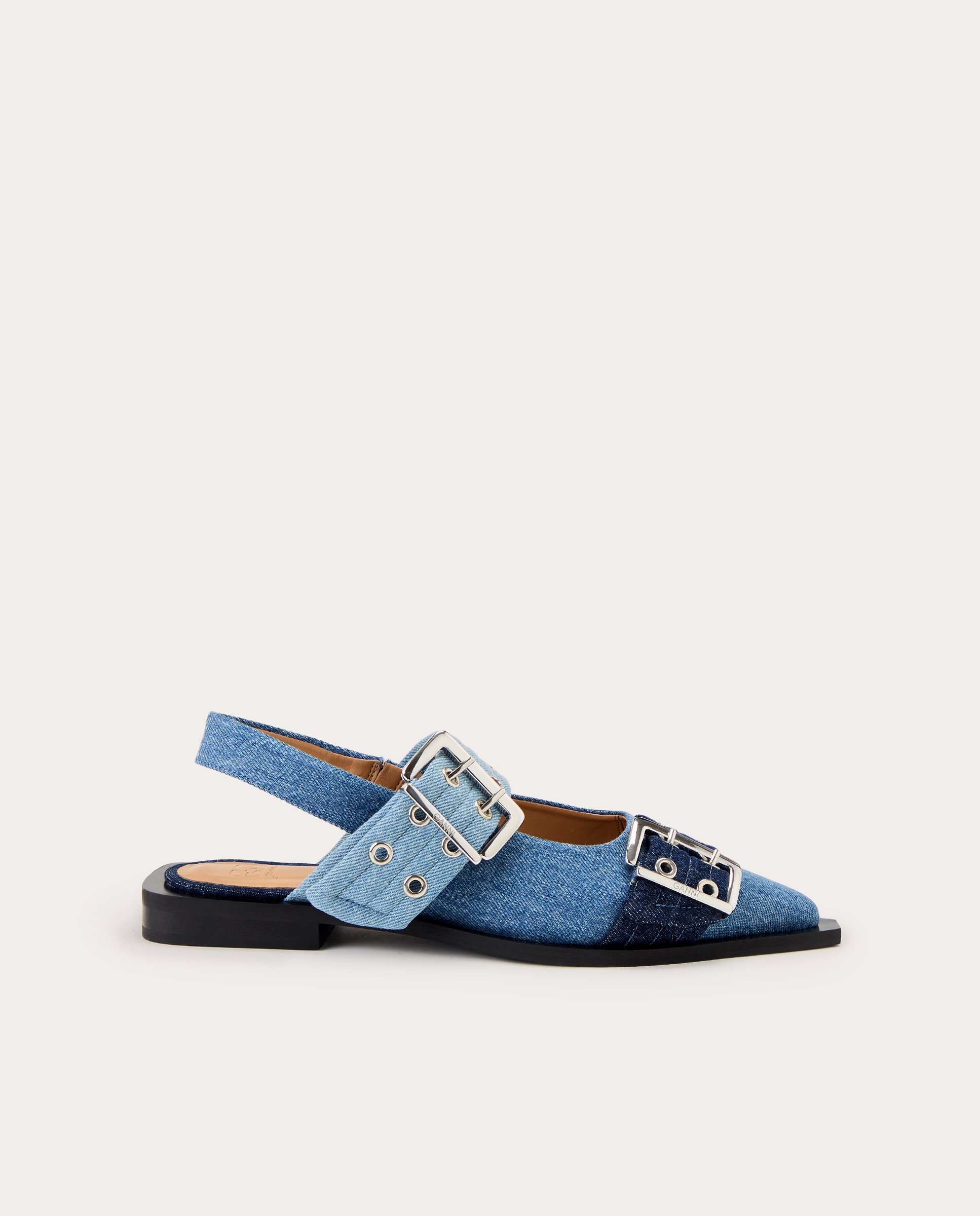 Imagem 0 de Sapatos Rasos Abertos Denim