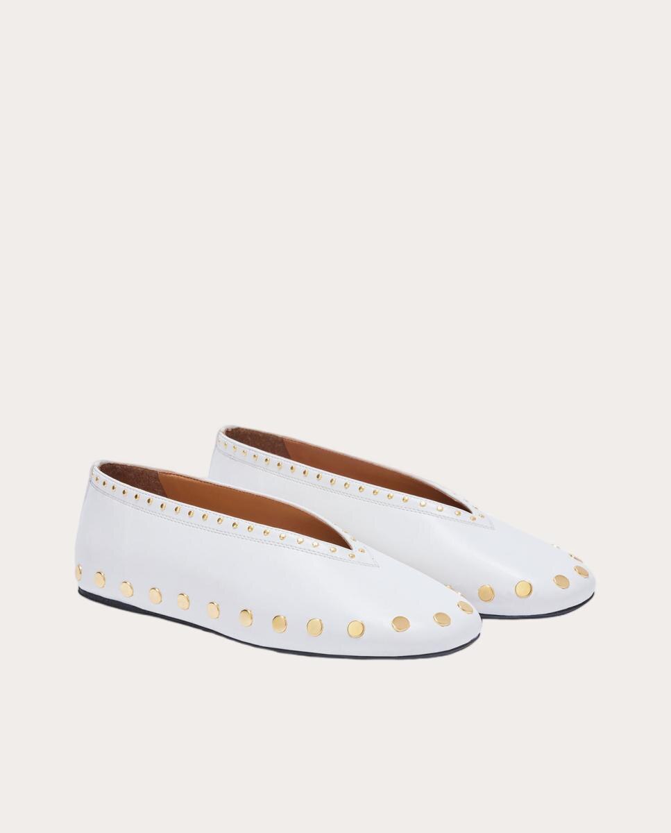 Bailarinas con tachas - Blanco Blanco-2