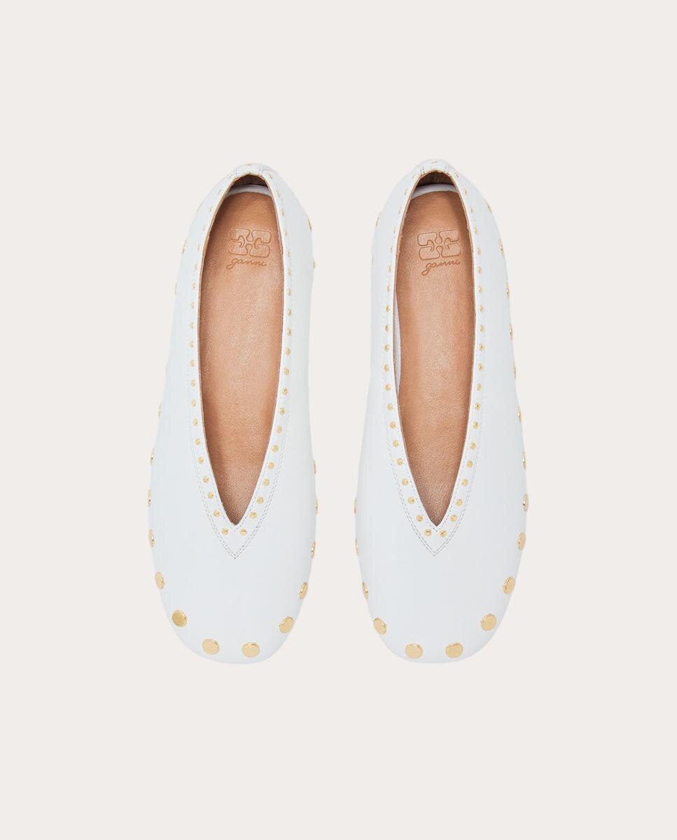 Bailarinas con tachas - Blanco Blanco-3