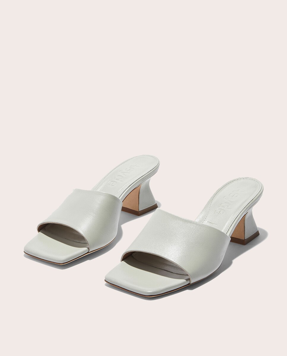 Sapatos de Salto Ale em Pele Branco-2