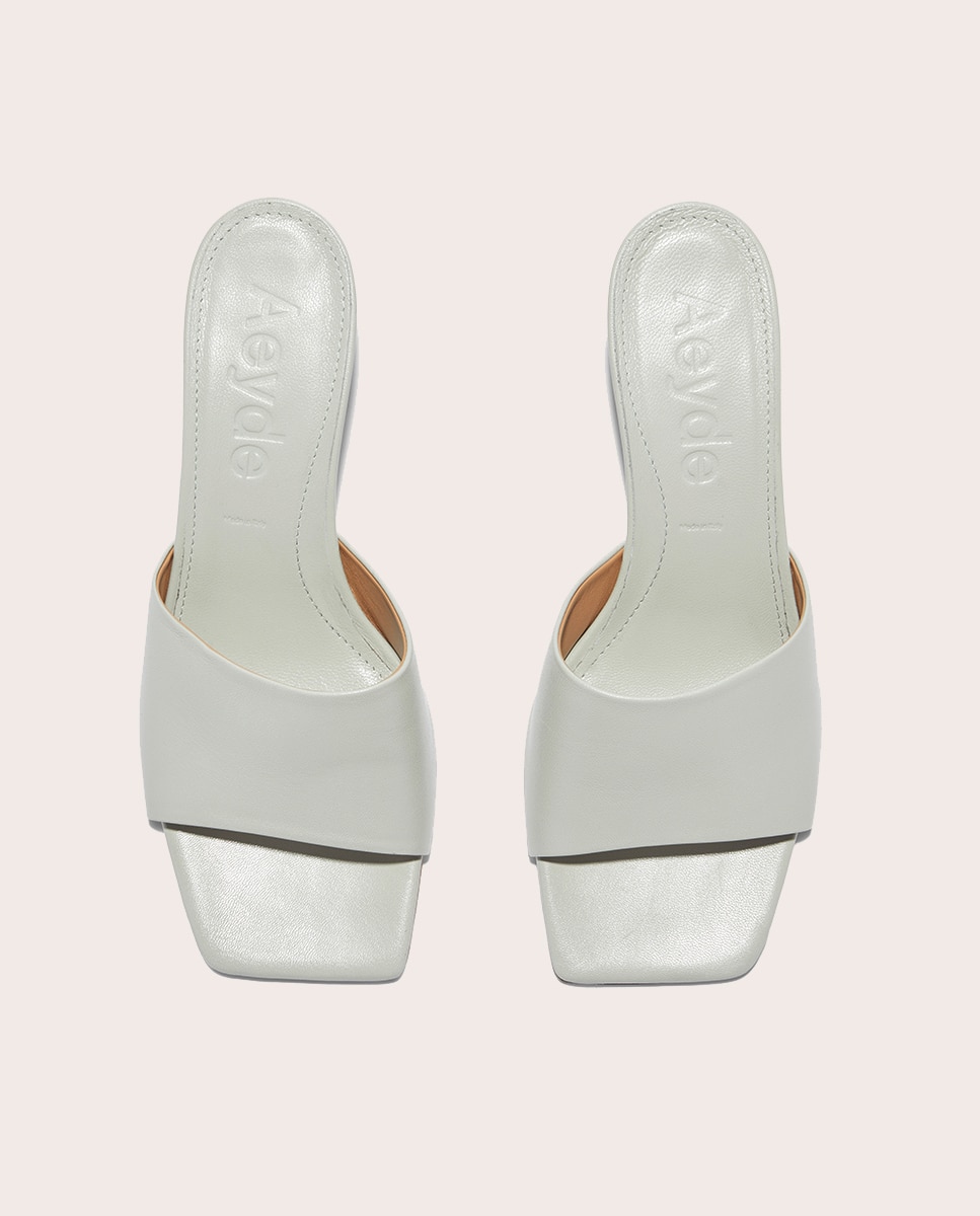 Sapatos de Salto Ale em Pele Branco-3