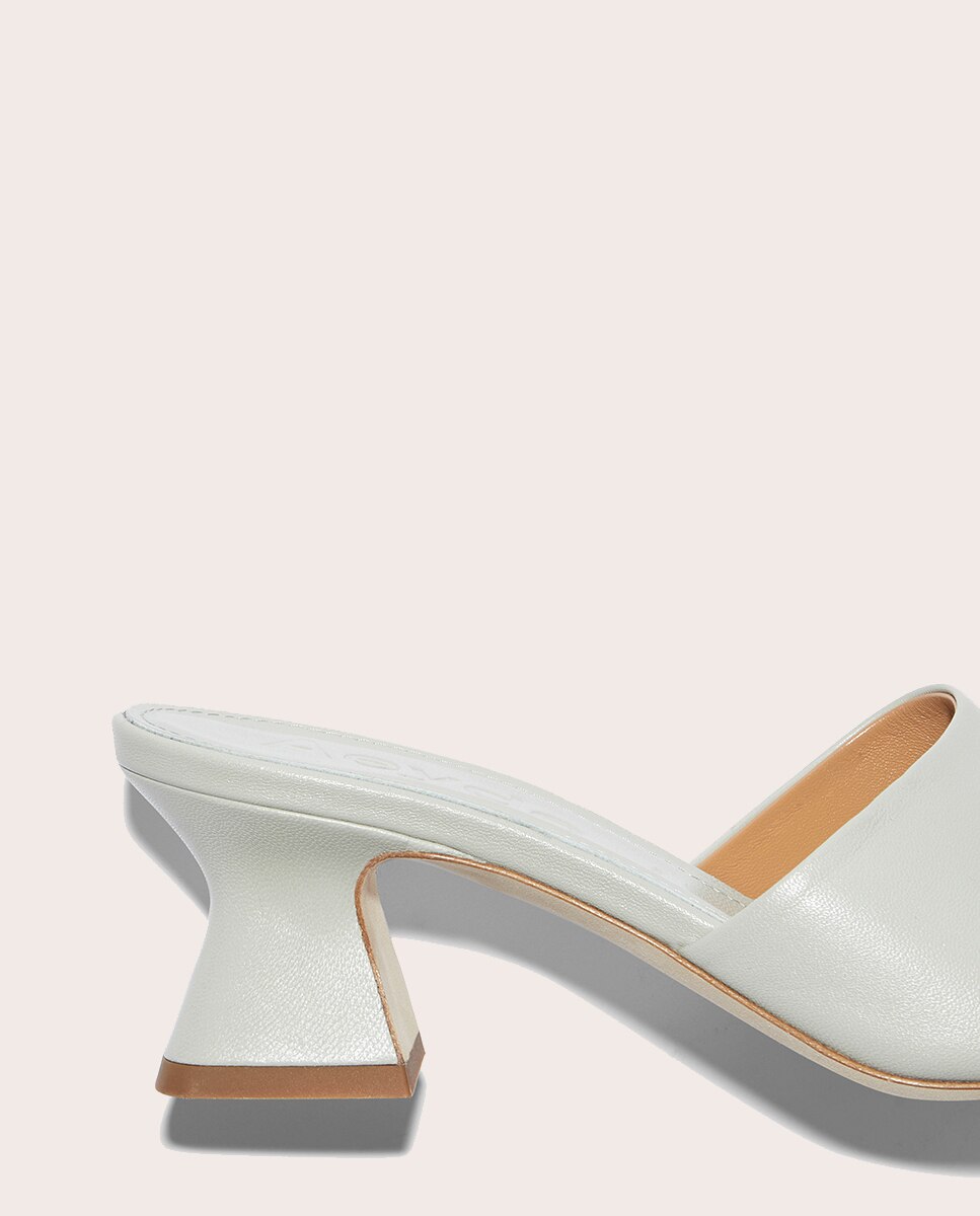 Sapatos de Salto Ale em Pele Branco-5