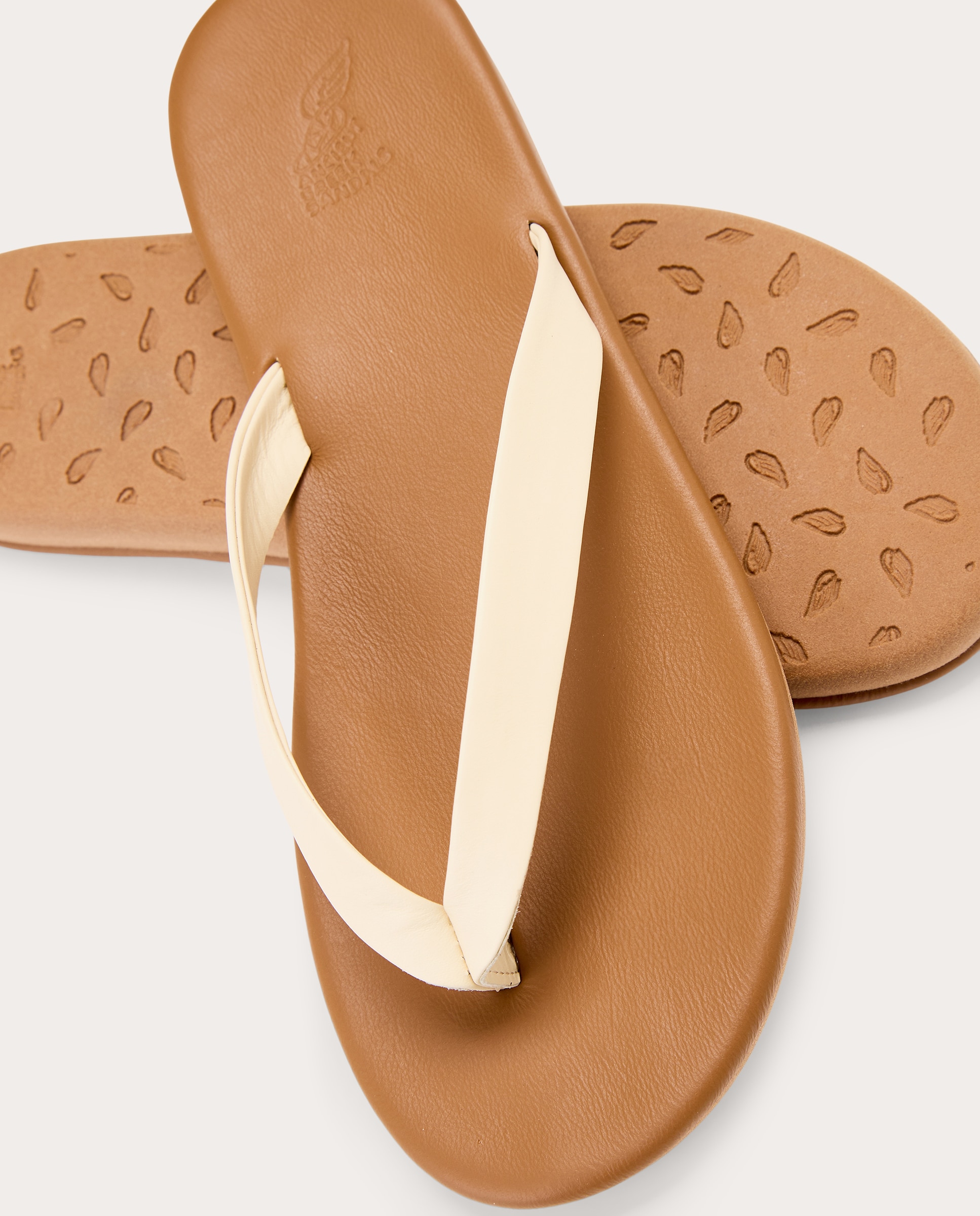 Sandálias Rasas Flipflop em Pele Camel-5