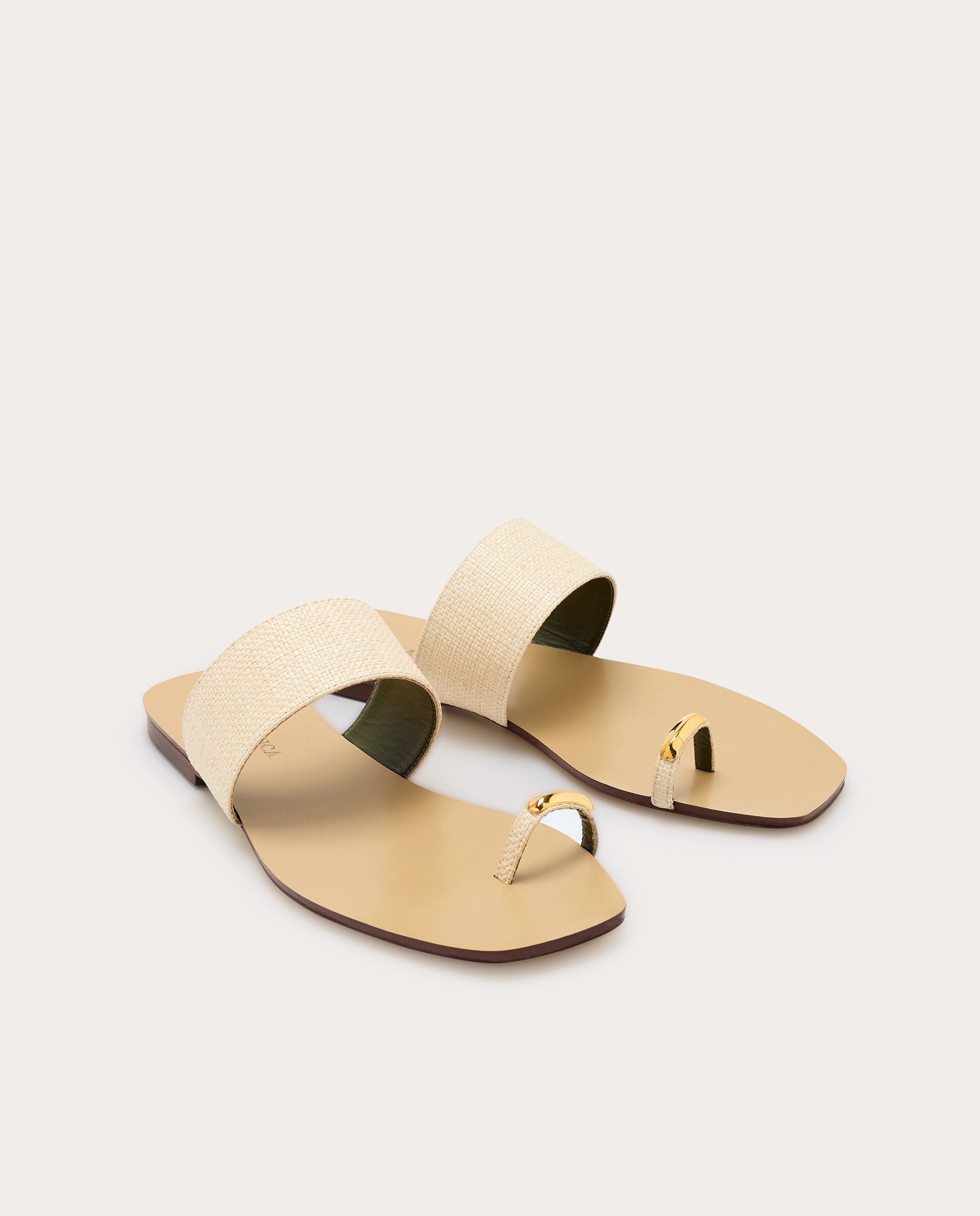 Sandalias Oleandra de Ráfia Bege-2