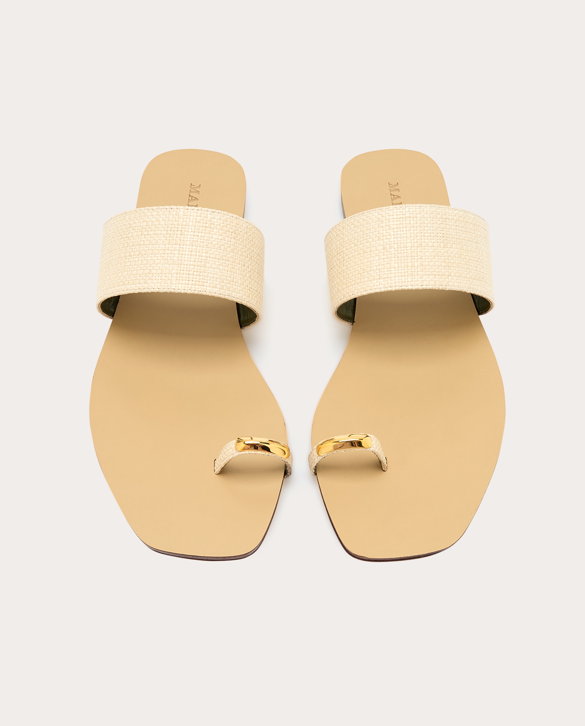Sandalias Oleandra de Ráfia Bege-4