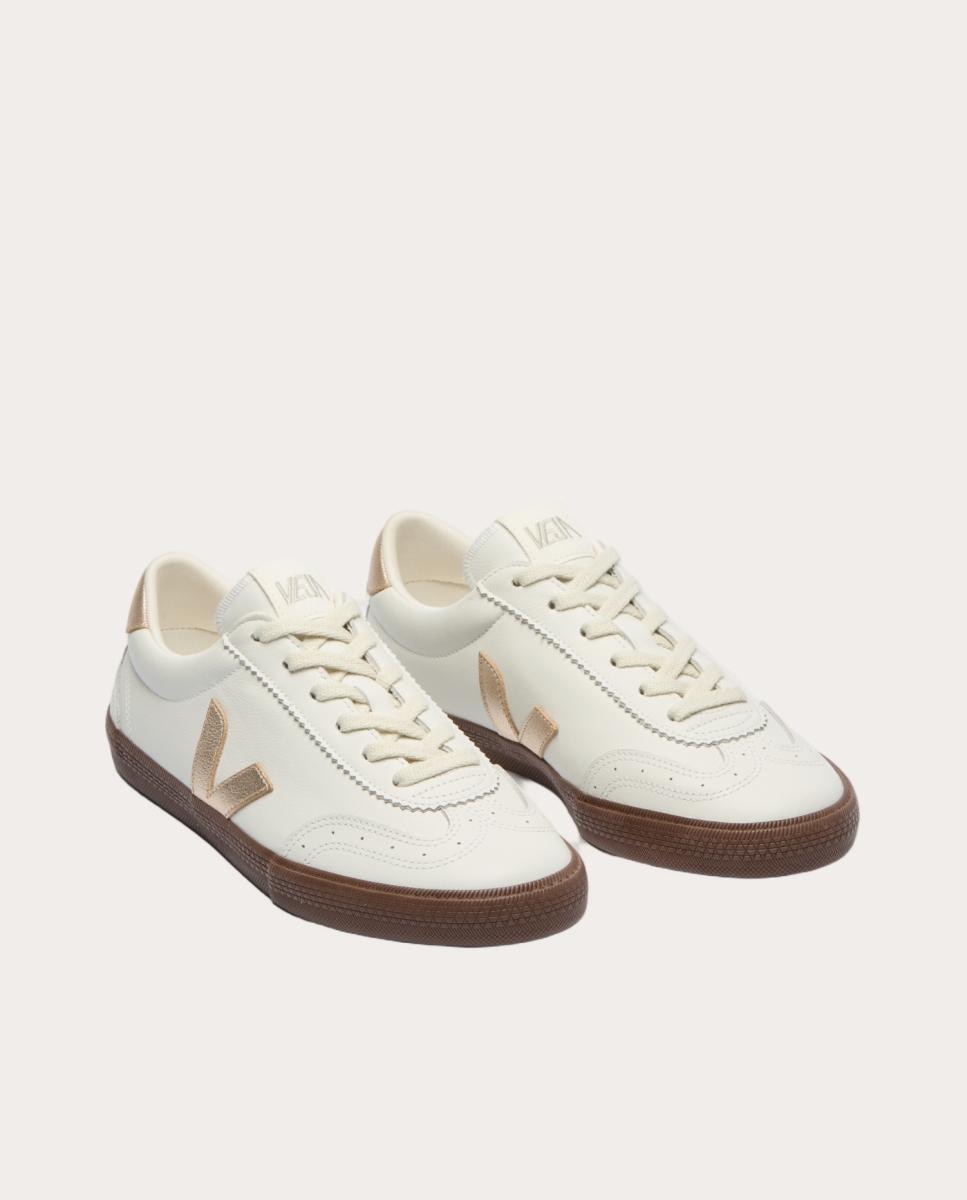 Zapatillas Volley de piel - Blanco Blanco-2