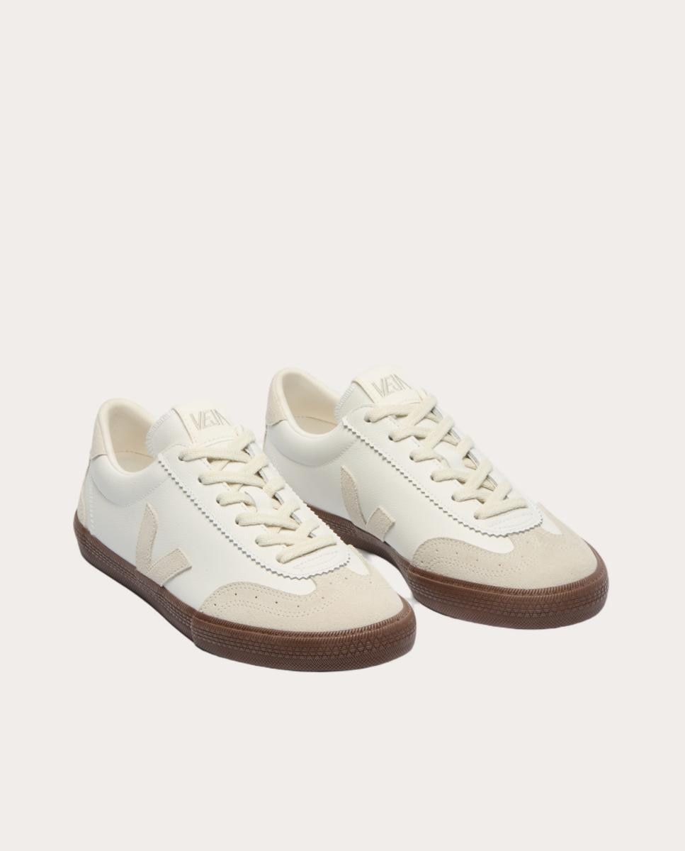 Zapatillas Volley de piel - Blanco Blanco-2