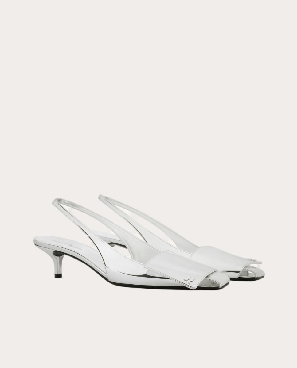Zapatos destalonados de tacón - Plata Plata-2