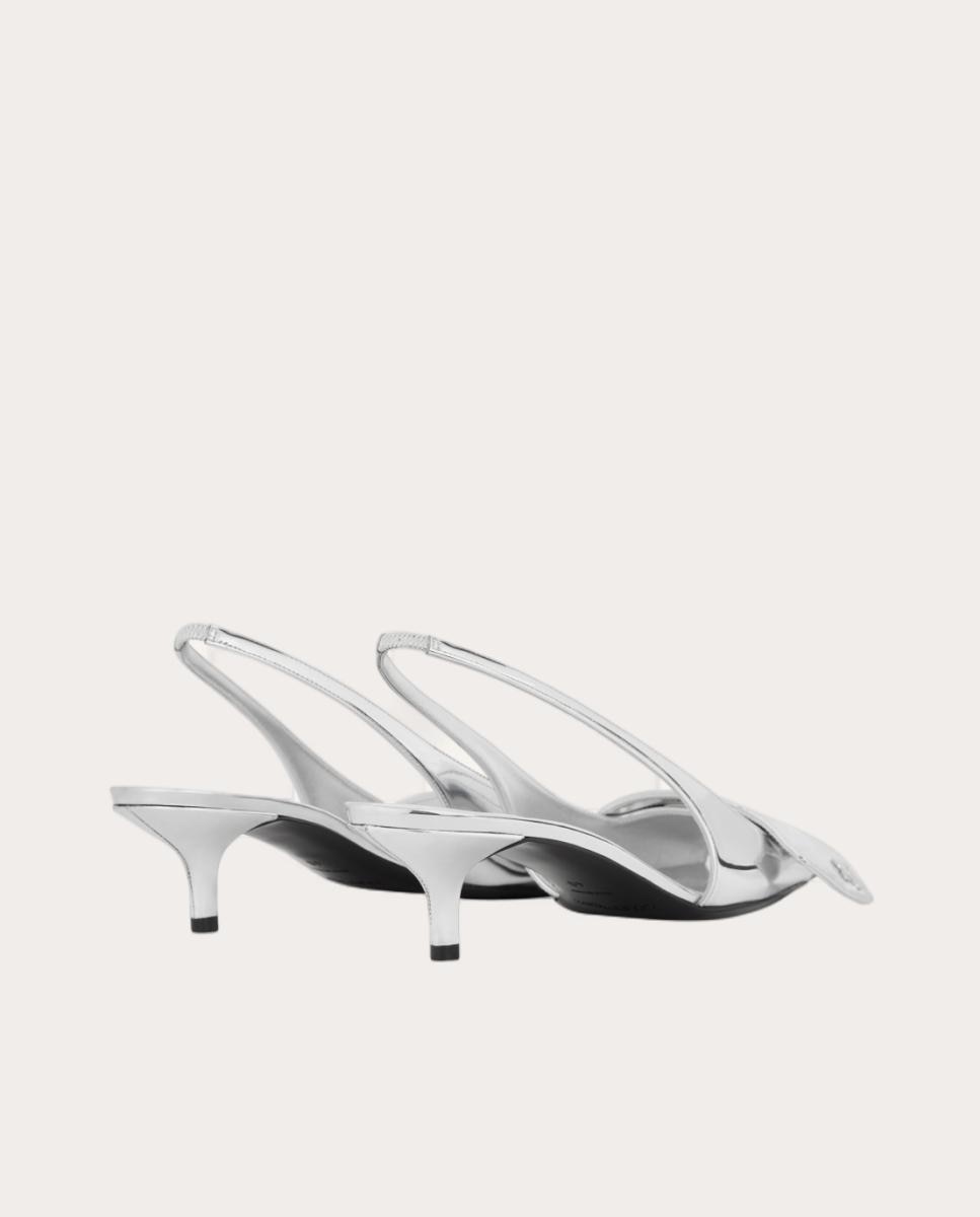 Zapatos destalonados de tacón - Plata Plata-3