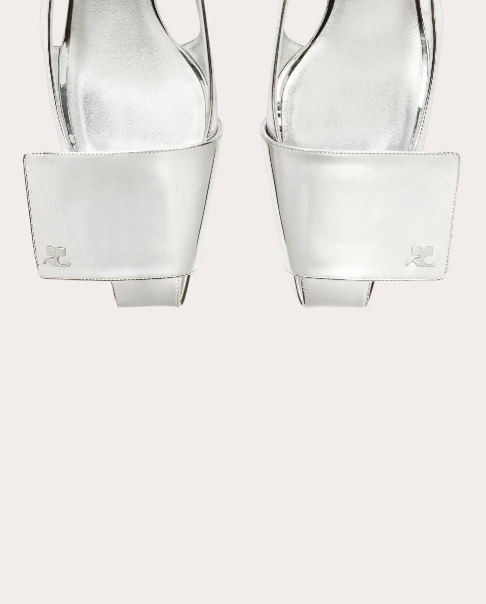 Zapatos destalonados de tacón - Plata Plata-4