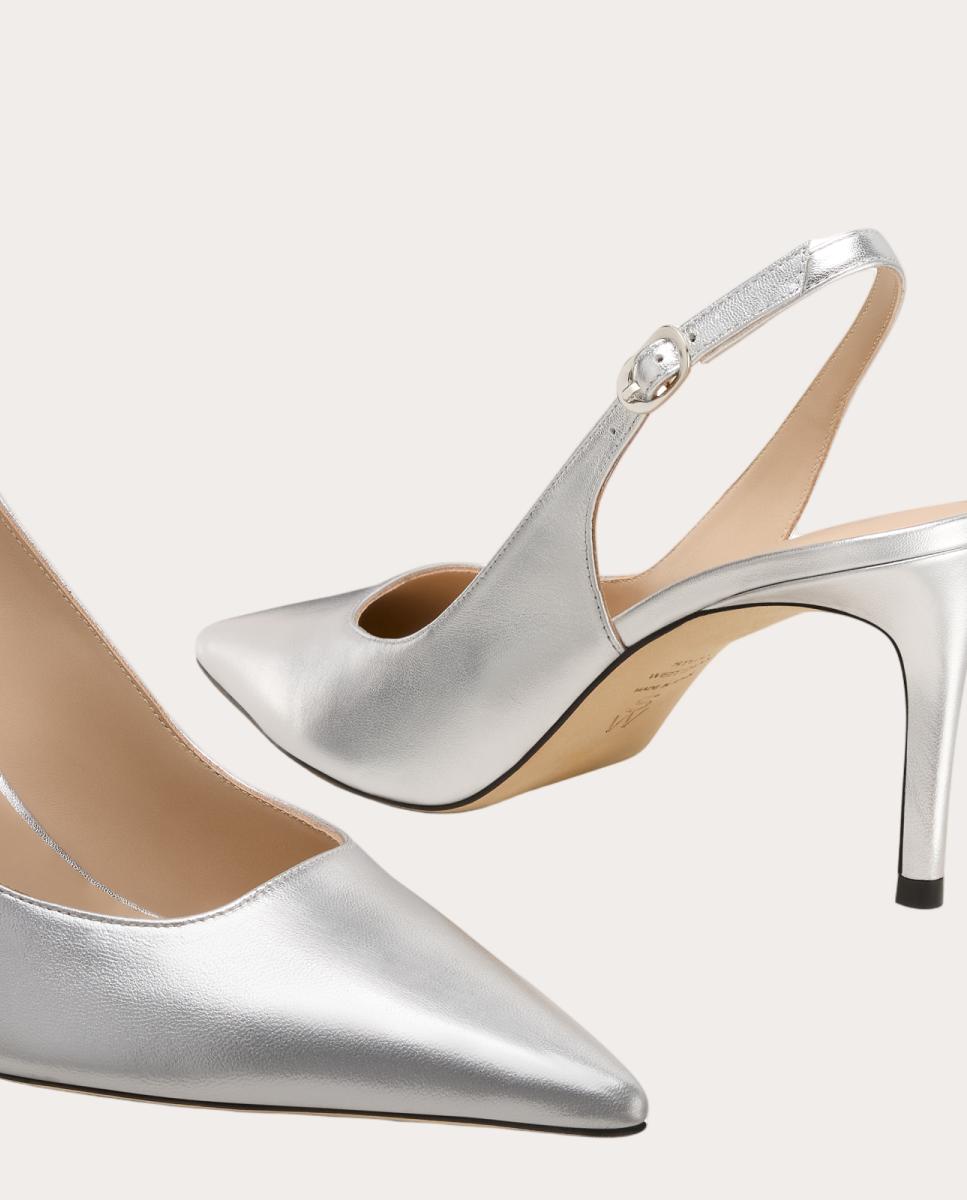 Sapato de salto Stuart Power Slingback 75 Prata-2